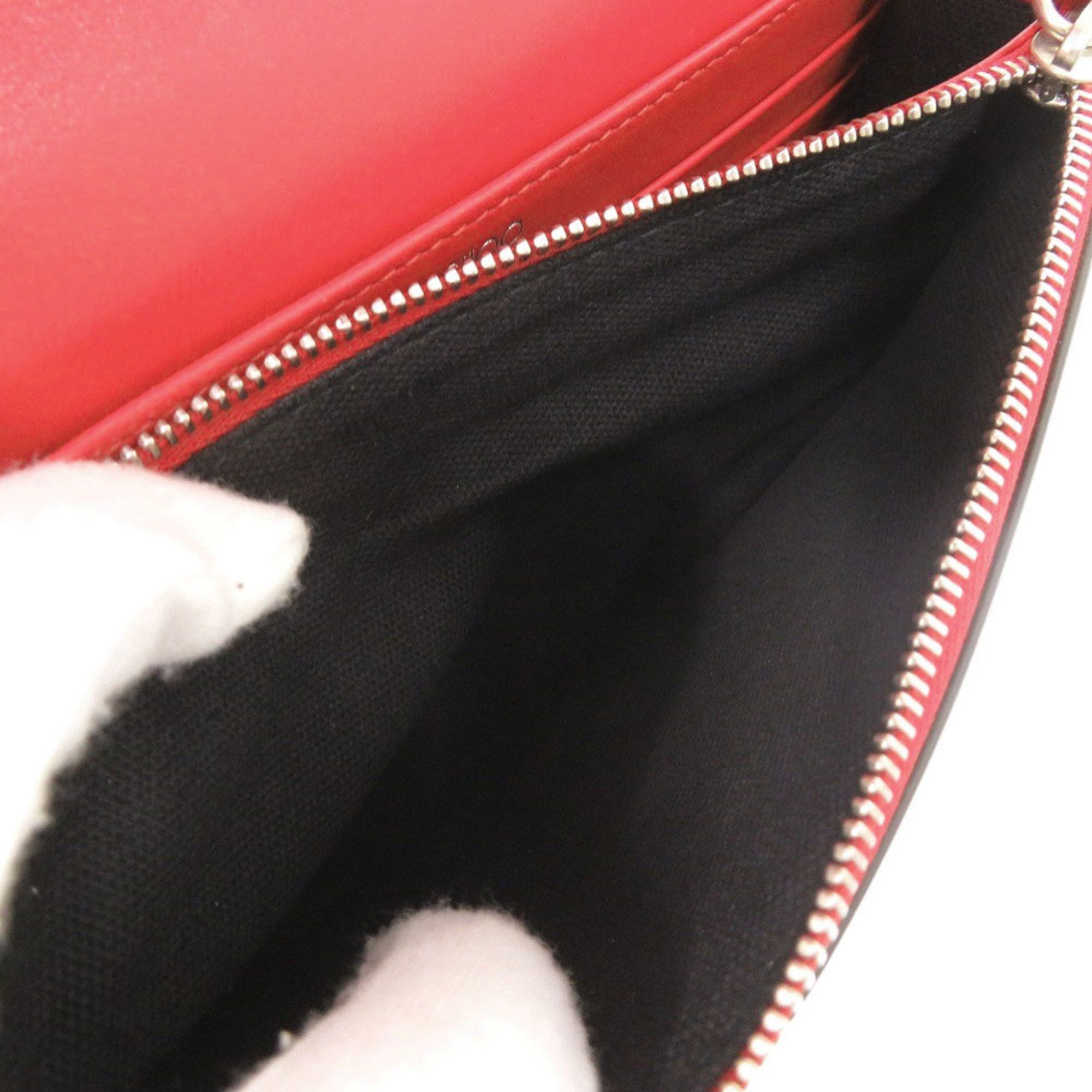 Jimmy Choo Jimmy Choo Varenne Studded Leather Red Chain Wallet Shoulder Bag (Red) 0812 JIMMY CHOO Size ONE SIZE - 7 Thumbnail