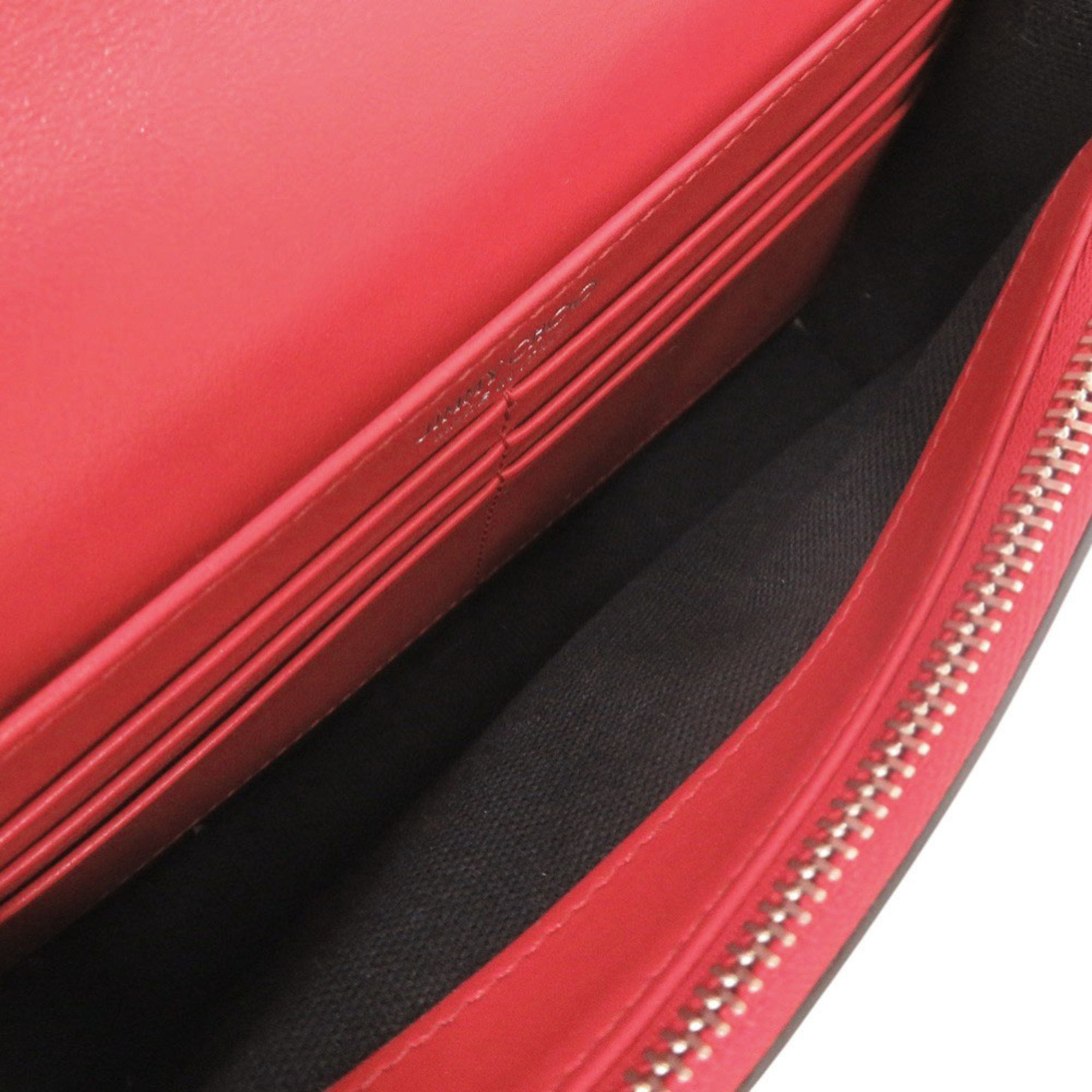 Jimmy Choo Jimmy Choo Varenne Studded Leather Red Chain Wallet Shoulder Bag (Red) 0812 JIMMY CHOO Size ONE SIZE - 6 Thumbnail