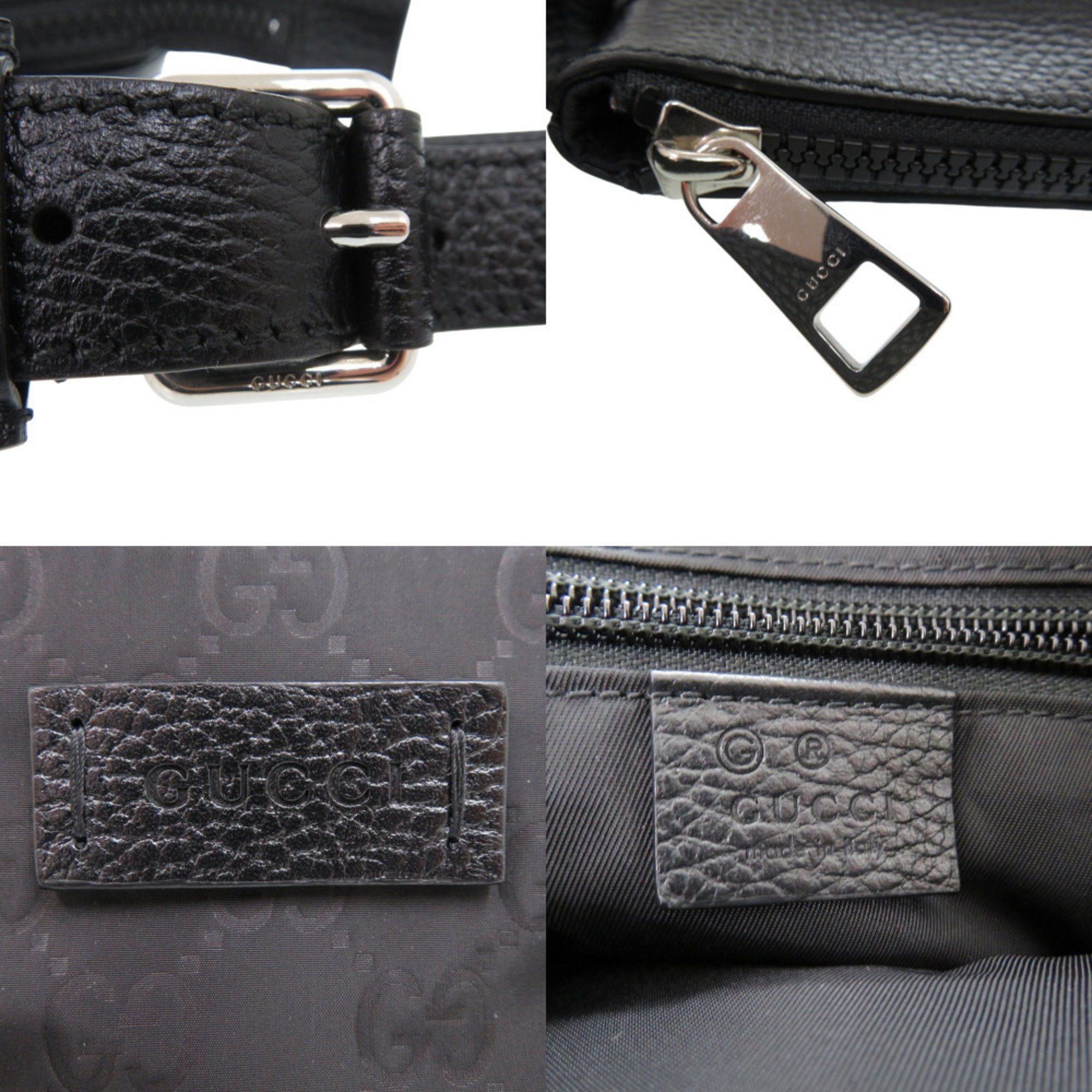 Gucci Gucci GG pattern Guccissima 510342 shoulder bag in leather and nylon, black, 1162 GUCCI Size ONE SIZE - 10 Thumbnail