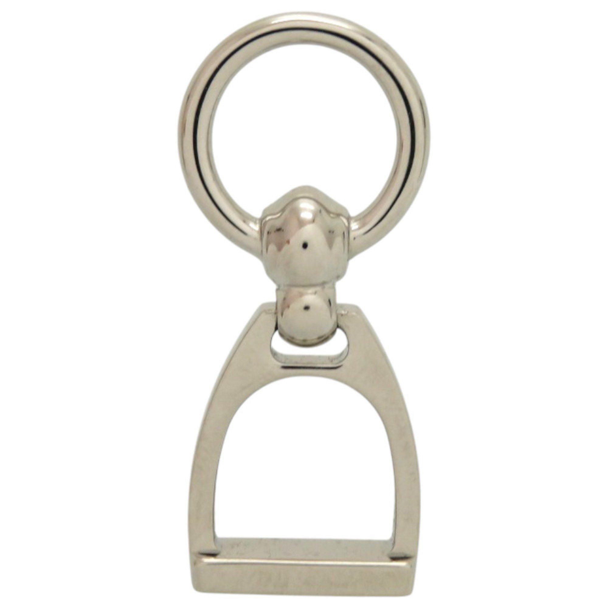 Hermes Unused Hermès Etrier scarf ring, metal, silver, 0576 HERMES Size ONE SIZE - 3 Thumbnail