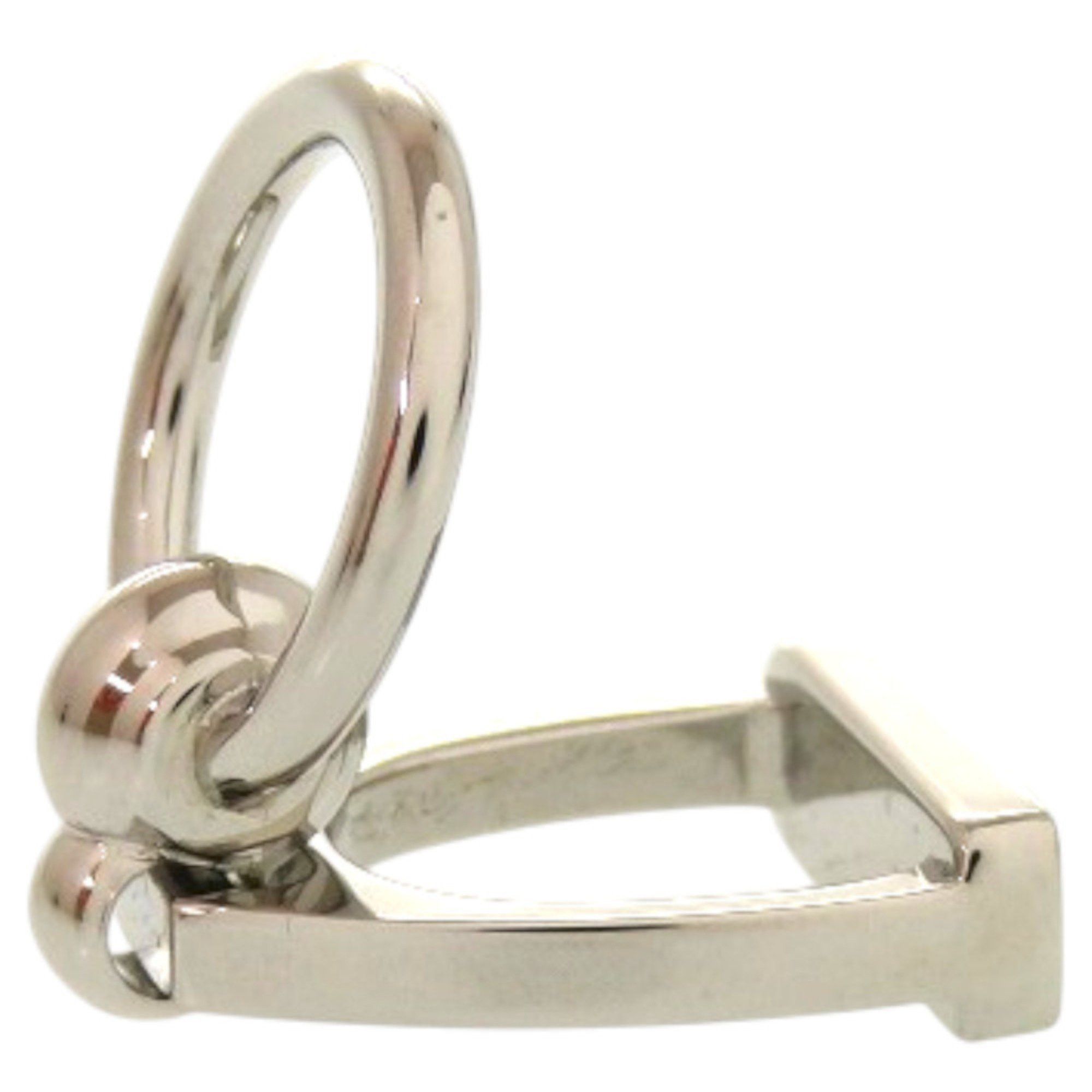 Hermes Unused Hermès Etrier scarf ring, metal, silver, 0576 HERMES Size ONE SIZE - 5 Thumbnail