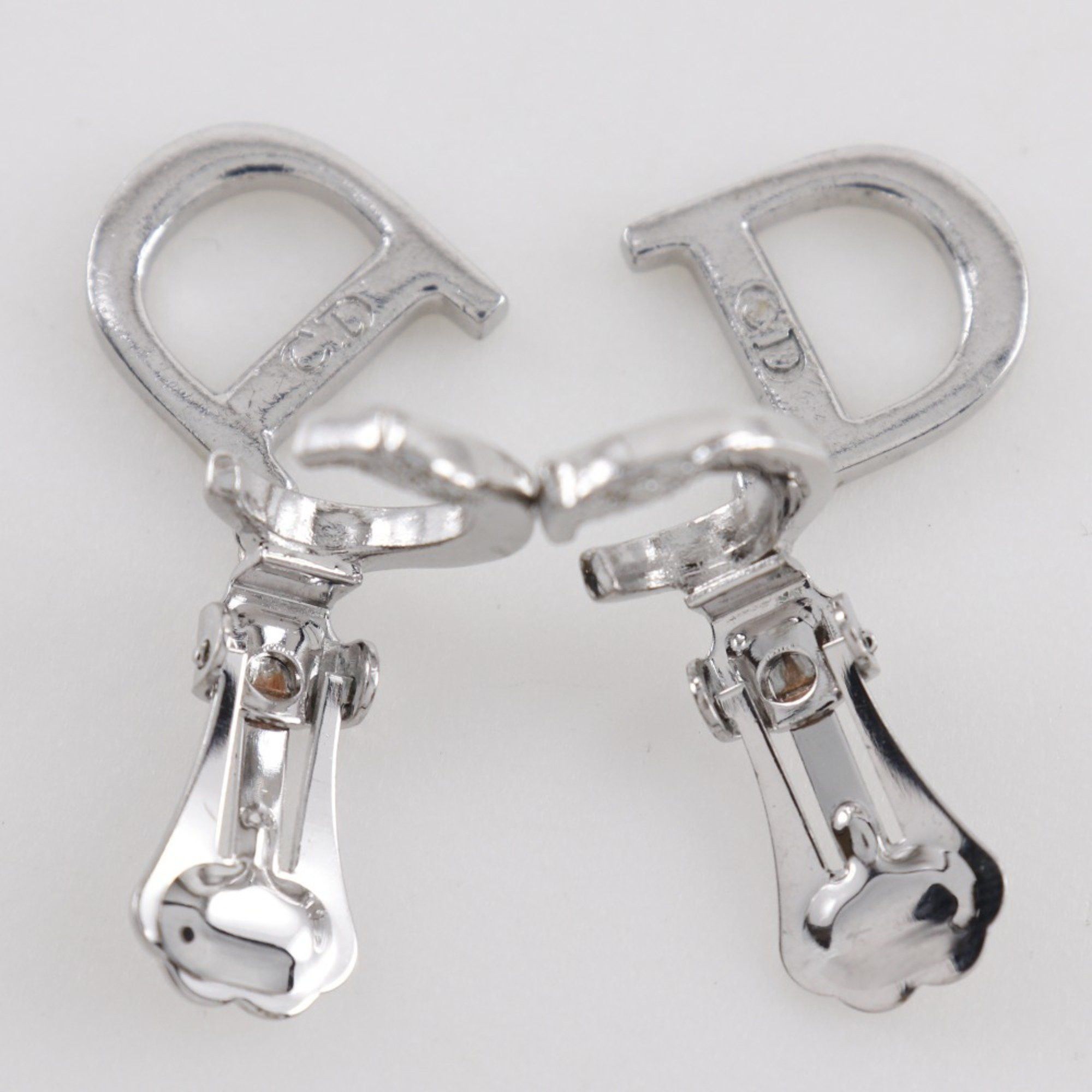 Dior Christian Dior CD logo earrings, silver, approximately 5.5g, logo, for women. Size ONE SIZE - 4 Thumbnail