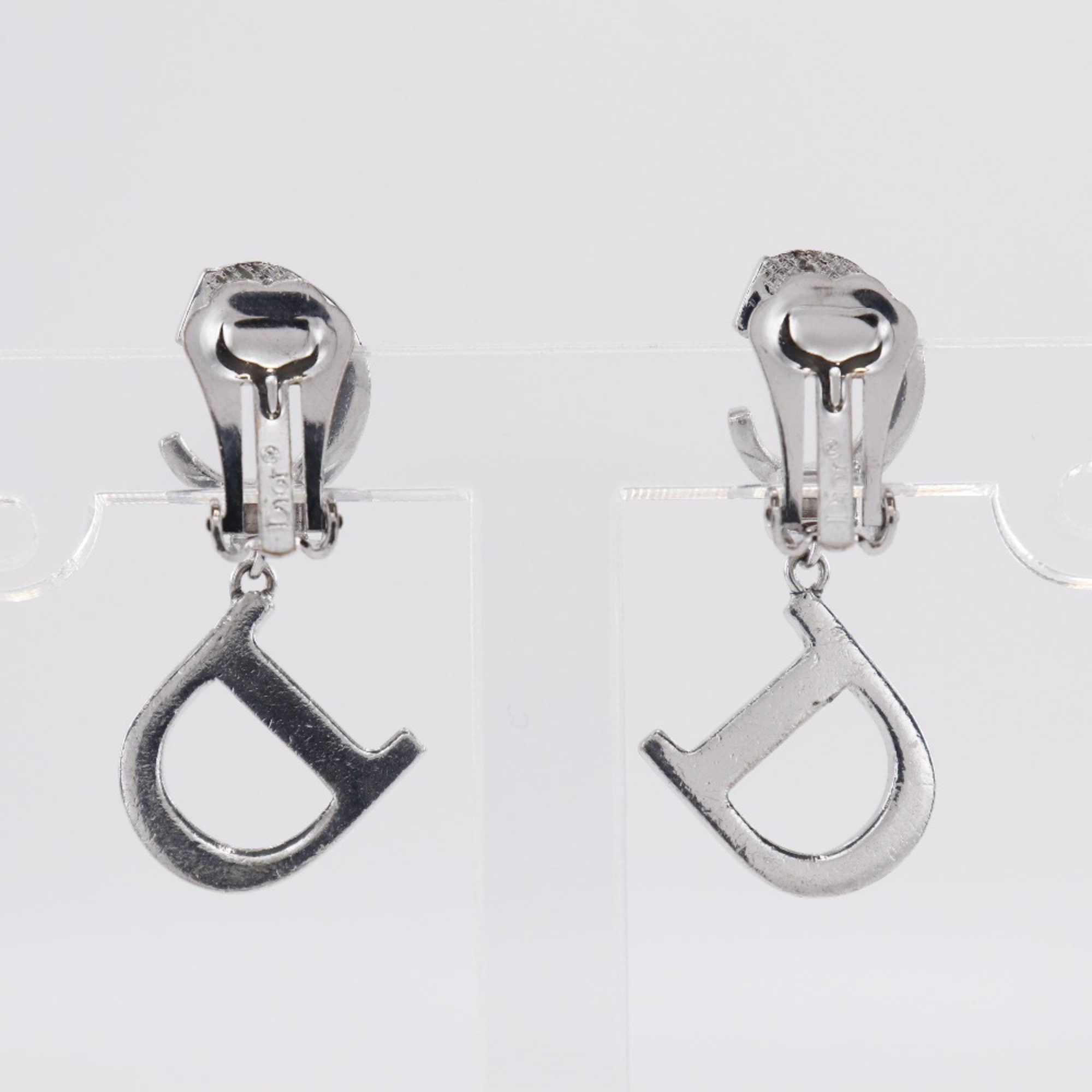 Dior Christian Dior CD logo earrings, silver, approximately 5.5g, logo, for women. Size ONE SIZE - 3 Thumbnail