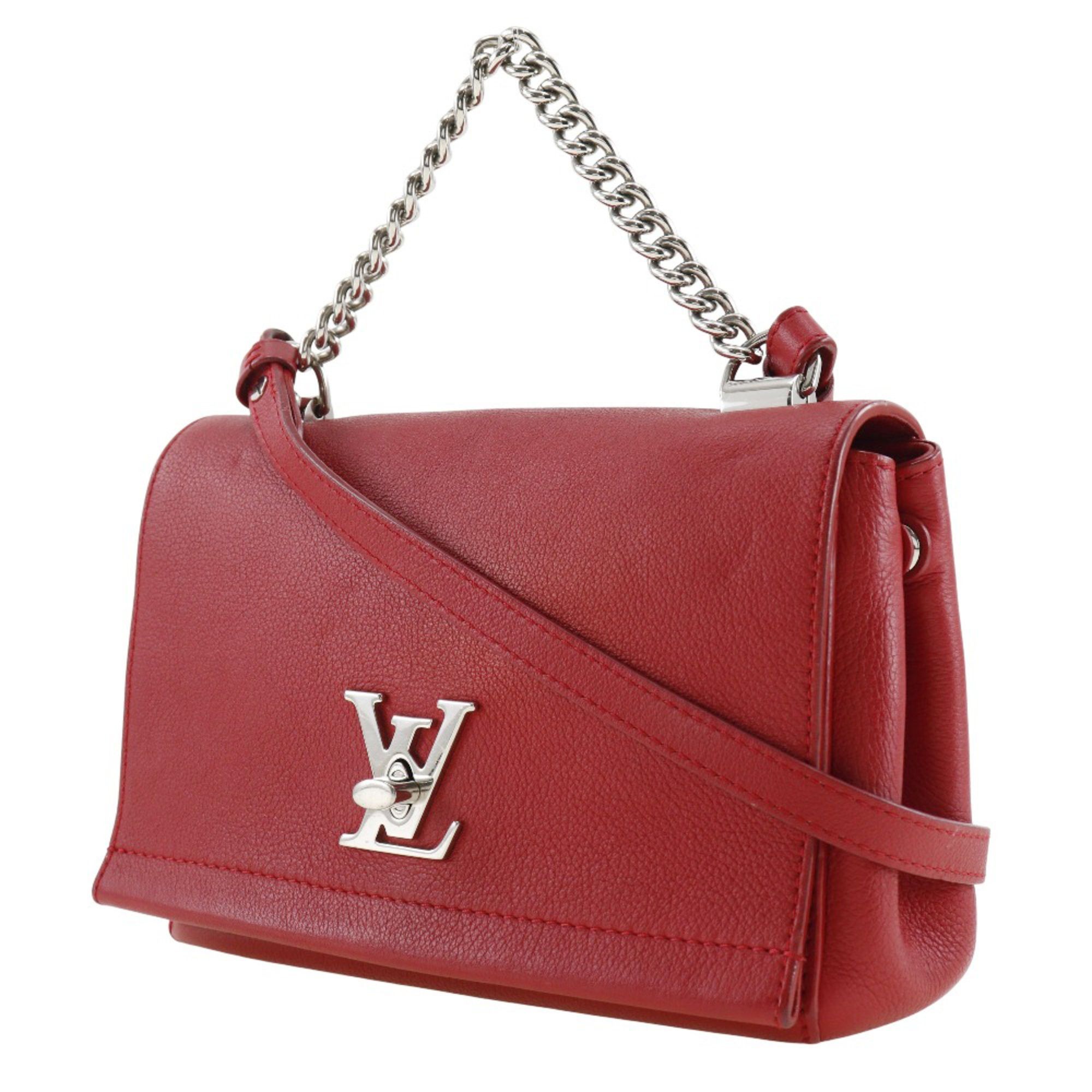 Louis Vuitton Louis Vuitton Rock Me BB Shoulder Bag, 2-Way, M51202, Calfskin Ruby, Made in France, 2017, Red, DU0197, Turnlock, BB, Women's Size ONE SIZE - 2 Thumbnail