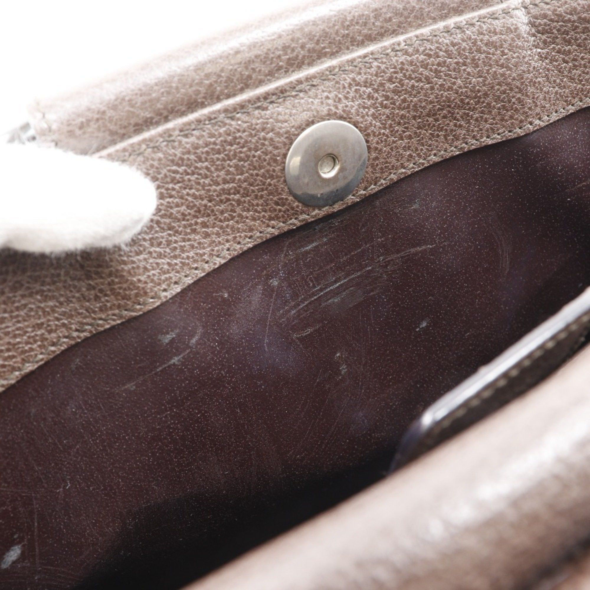 Gucci Gucci Old Handbag 002.1118.0462 Brown Leather A4 Magnetic closure Unisex Size ONE SIZE - 9 Thumbnail