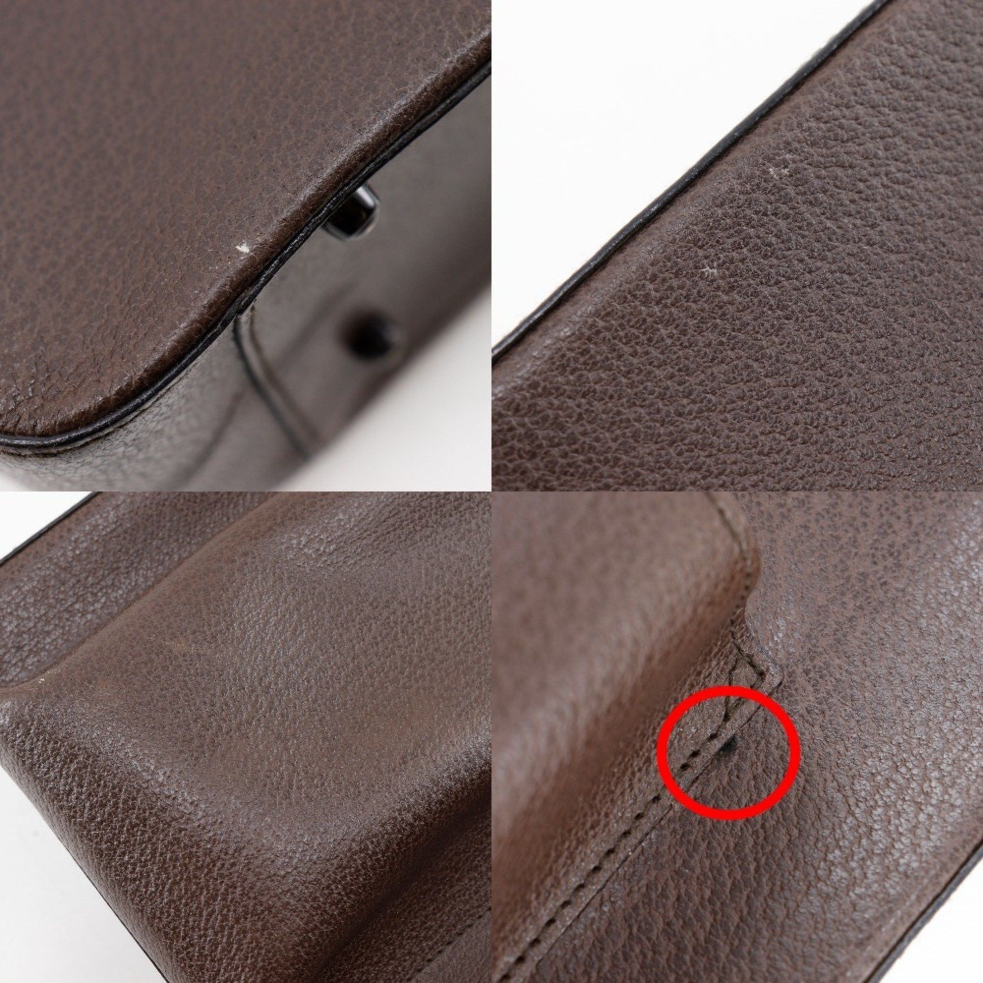 Gucci Gucci Old Handbag 002.1118.0462 Brown Leather A4 Magnetic closure Unisex Size ONE SIZE - 11 Thumbnail