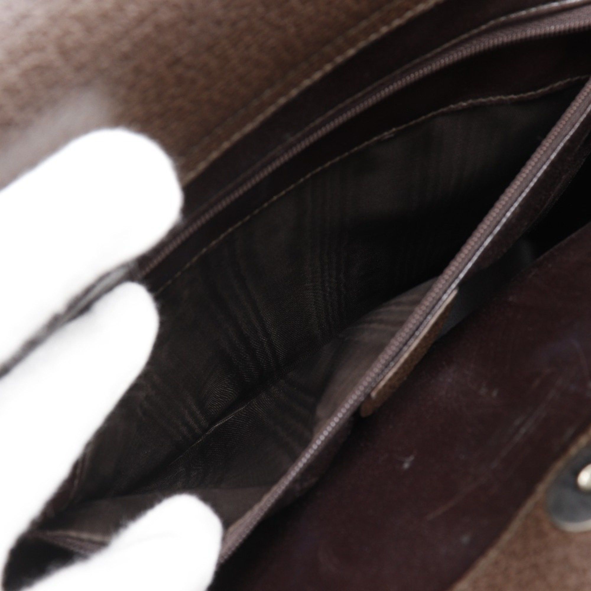 Gucci Gucci Old Handbag 002.1118.0462 Brown Leather A4 Magnetic closure Unisex Size ONE SIZE - 7 Thumbnail