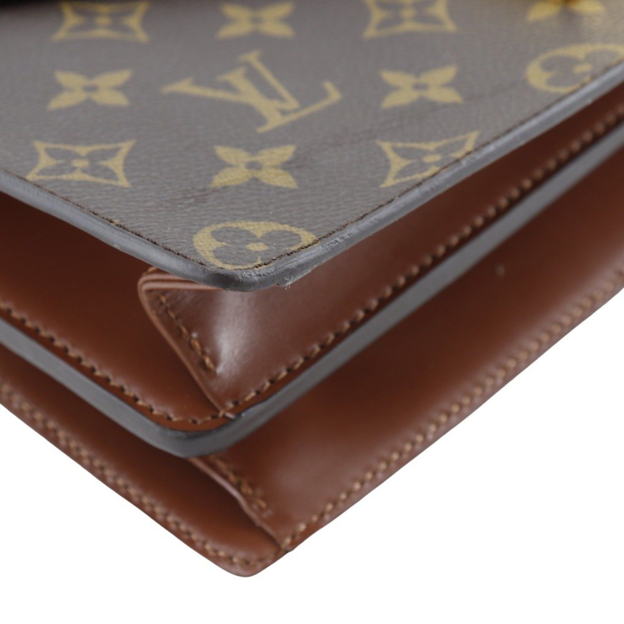 Louis Vuitton Louis Vuitton Concorde Handbag M51190 Monogram Canvas Made in France 1991 Brown MI8901 Snap Lock Concord Women's Size ONE SIZE - 7 Thumbnail