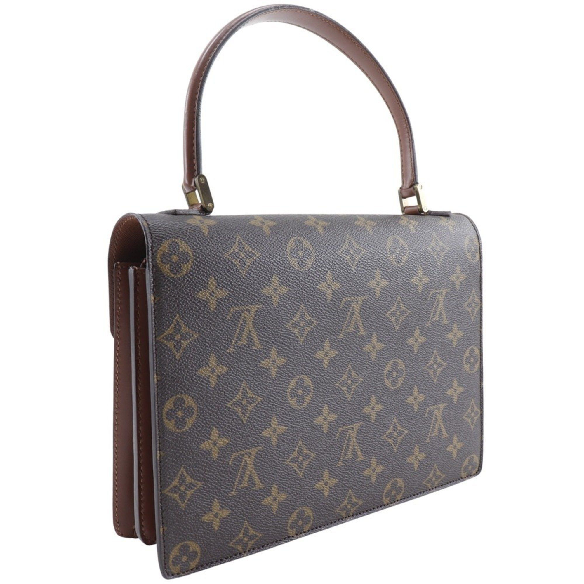 Louis Vuitton Louis Vuitton Concorde Handbag M51190 Monogram Canvas Made in France 1991 Brown MI8901 Snap Lock Concord Women's Size ONE SIZE - 3 Thumbnail