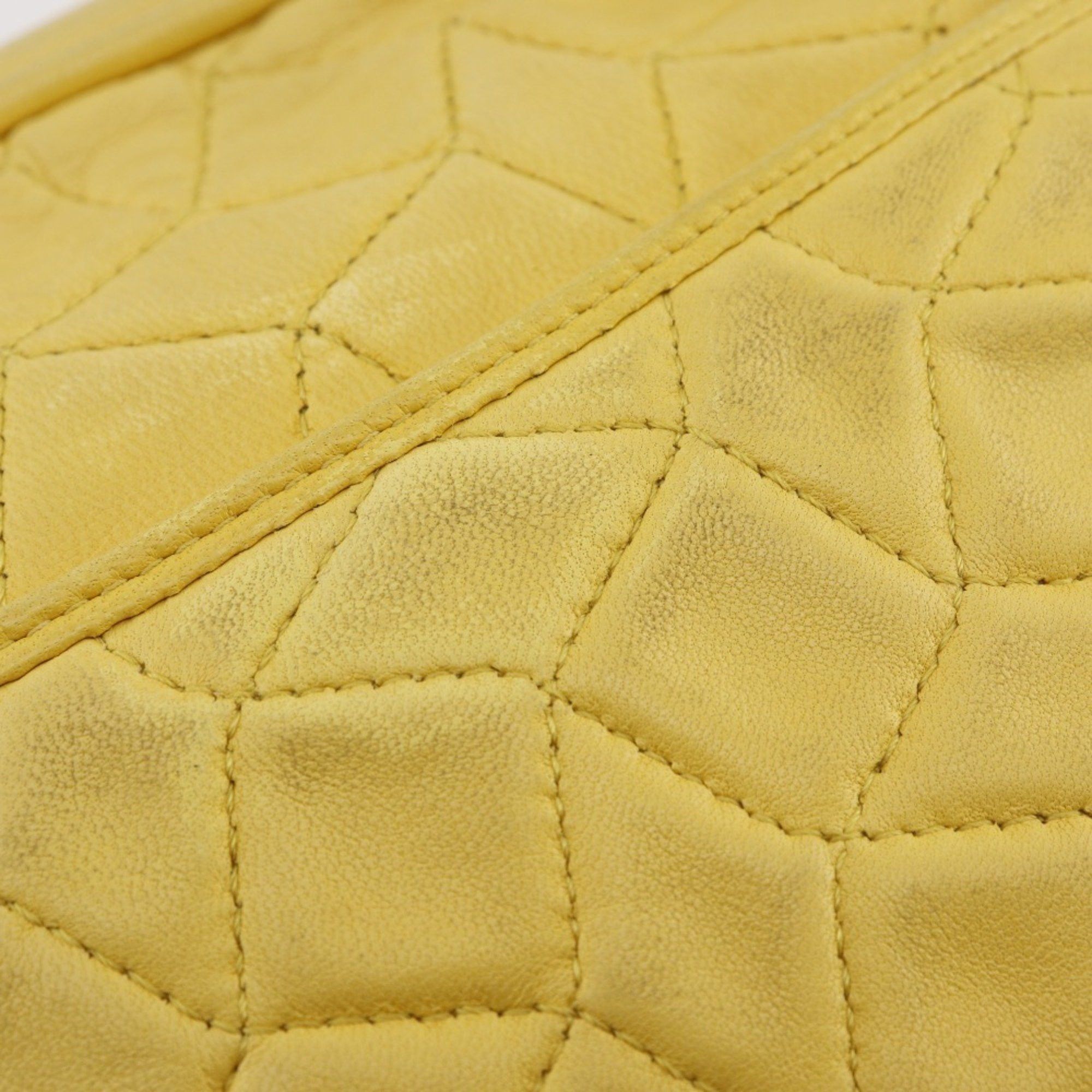 Bally Bally Women's Quilted Leather Chain Shoulder Bag with Yellow Zipper Size ONE SIZE - 13 Thumbnail