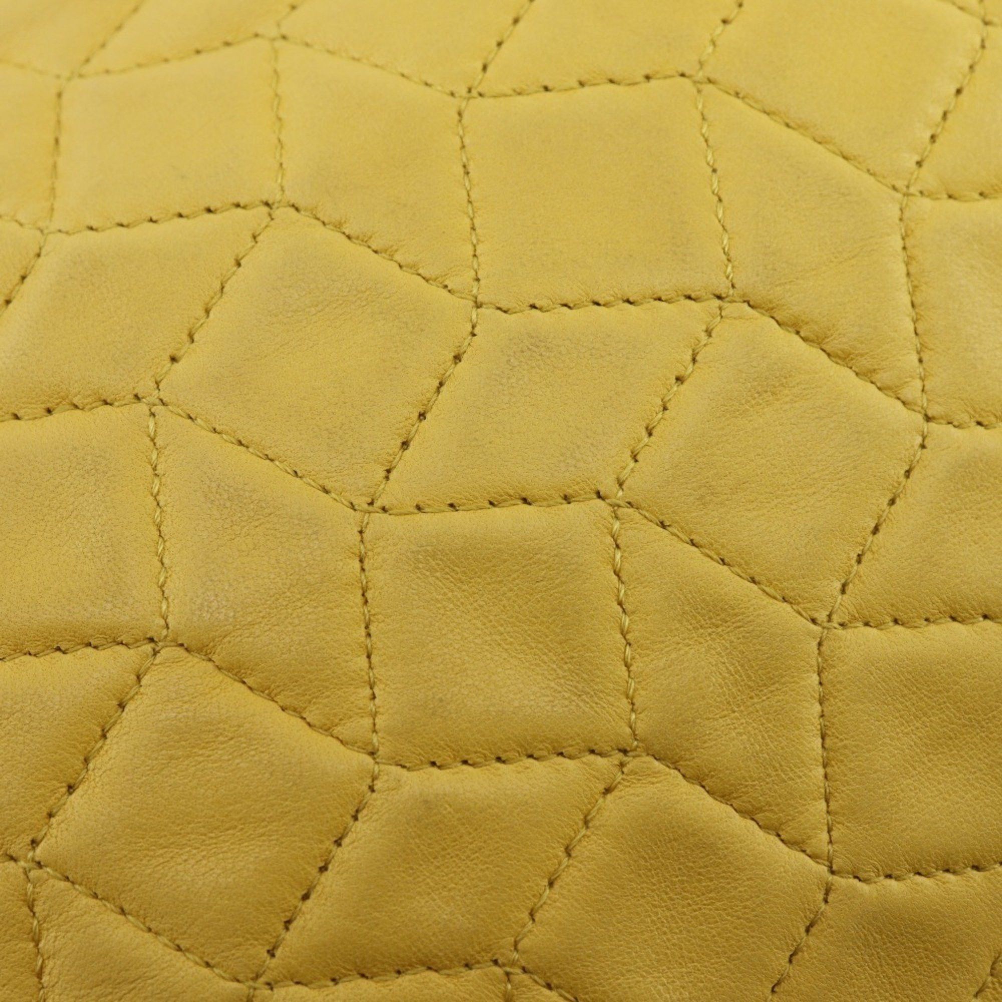 Bally Bally Women's Quilted Leather Chain Shoulder Bag with Yellow Zipper Size ONE SIZE - 14 Thumbnail