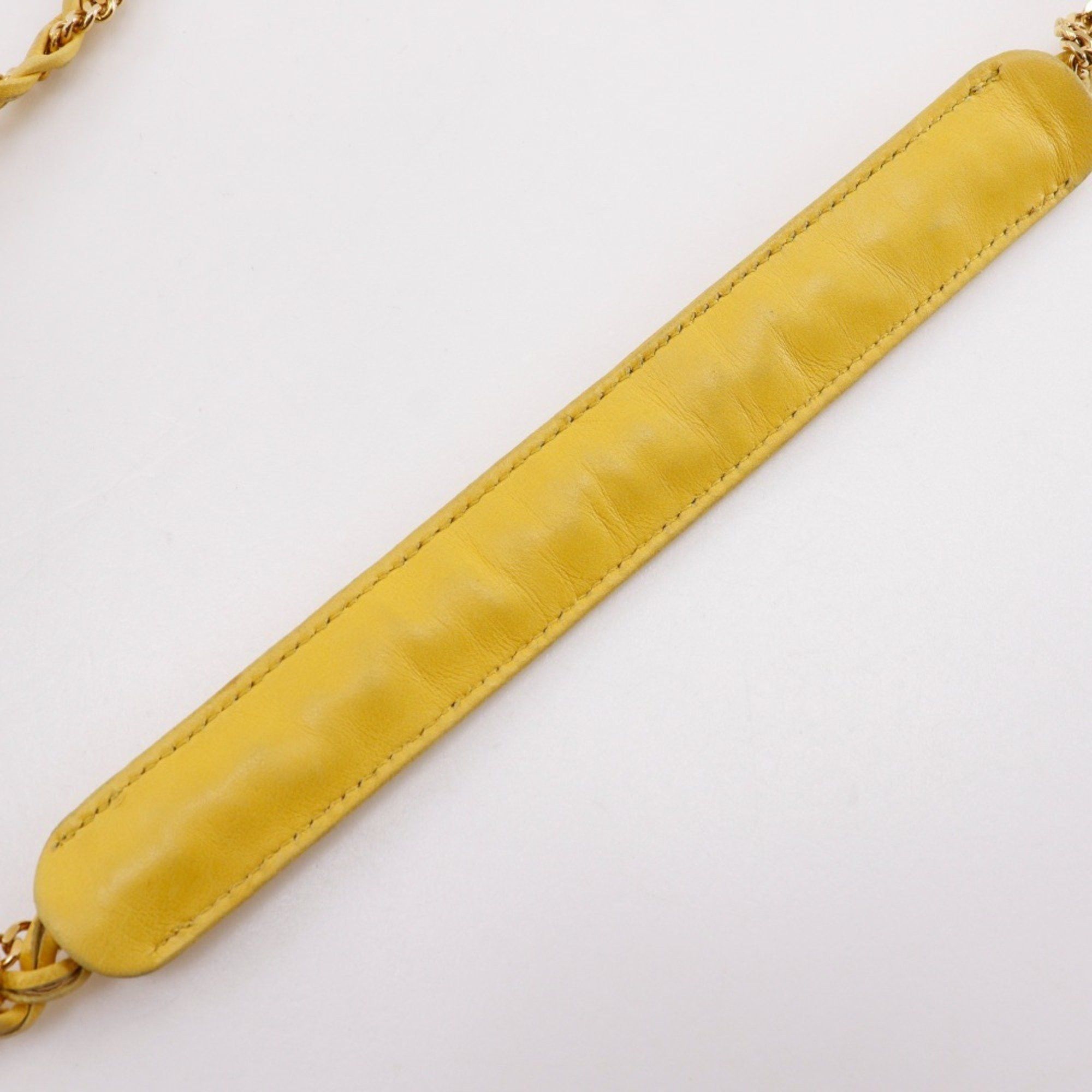Bally Bally Women's Quilted Leather Chain Shoulder Bag with Yellow Zipper Size ONE SIZE - 16 Thumbnail