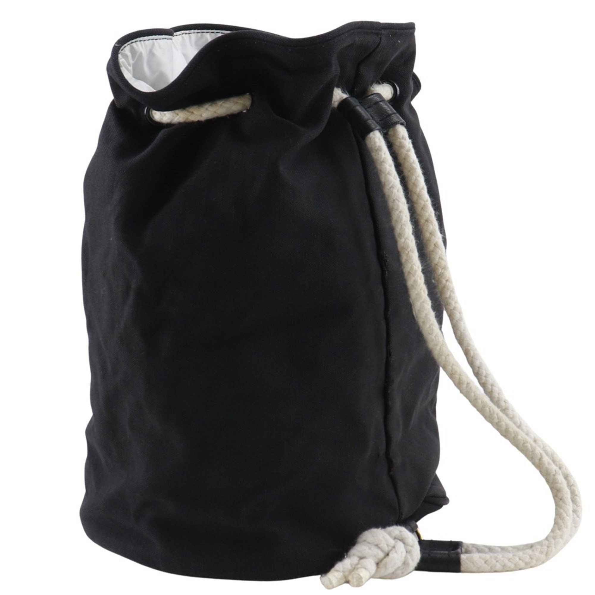 Chanel Chanel SOLEIL drawstring shoulder bag, novelty, black canvas, women's Size ONE SIZE - 3 Thumbnail