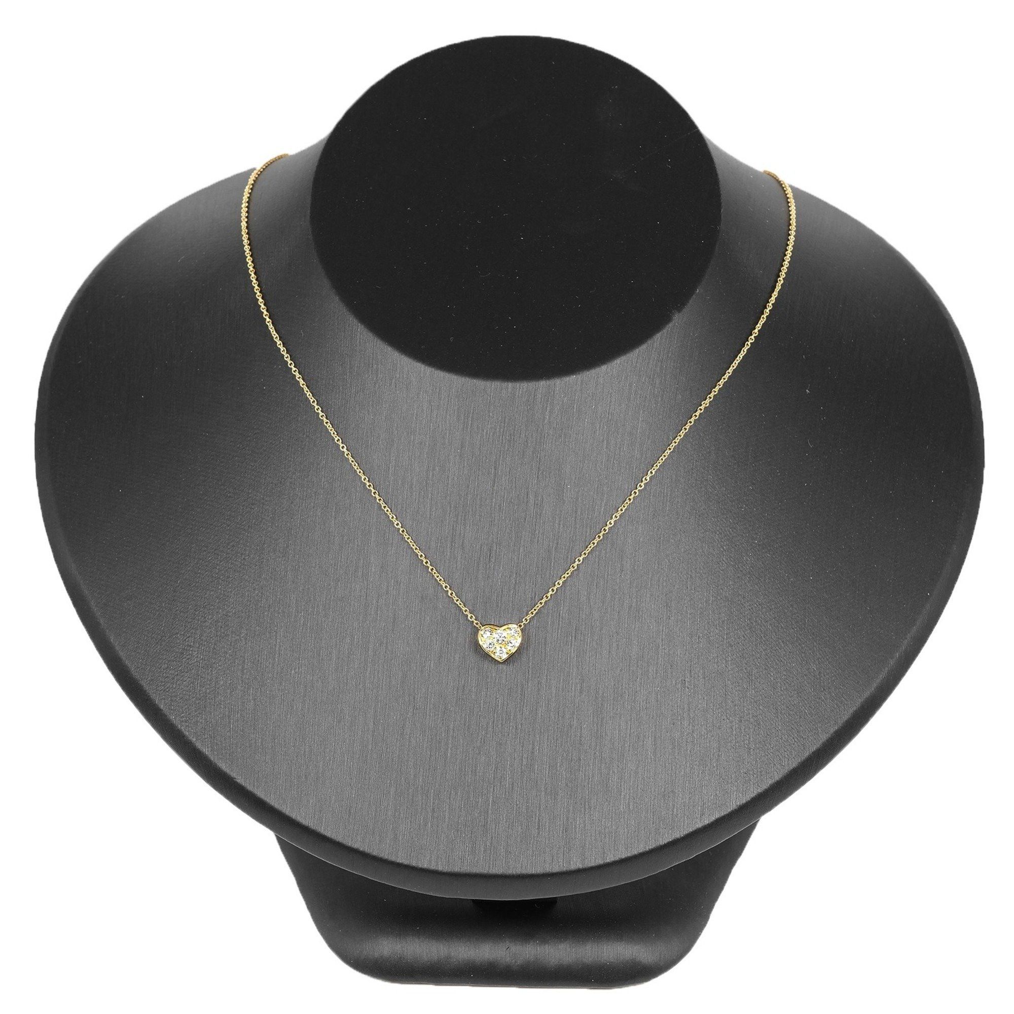 Tiffany & Co. Tiffany & Co. Pavé Heart Necklace, 18K Yellow Gold, Approx. 2.6g Size ONE SIZE - 2 Thumbnail