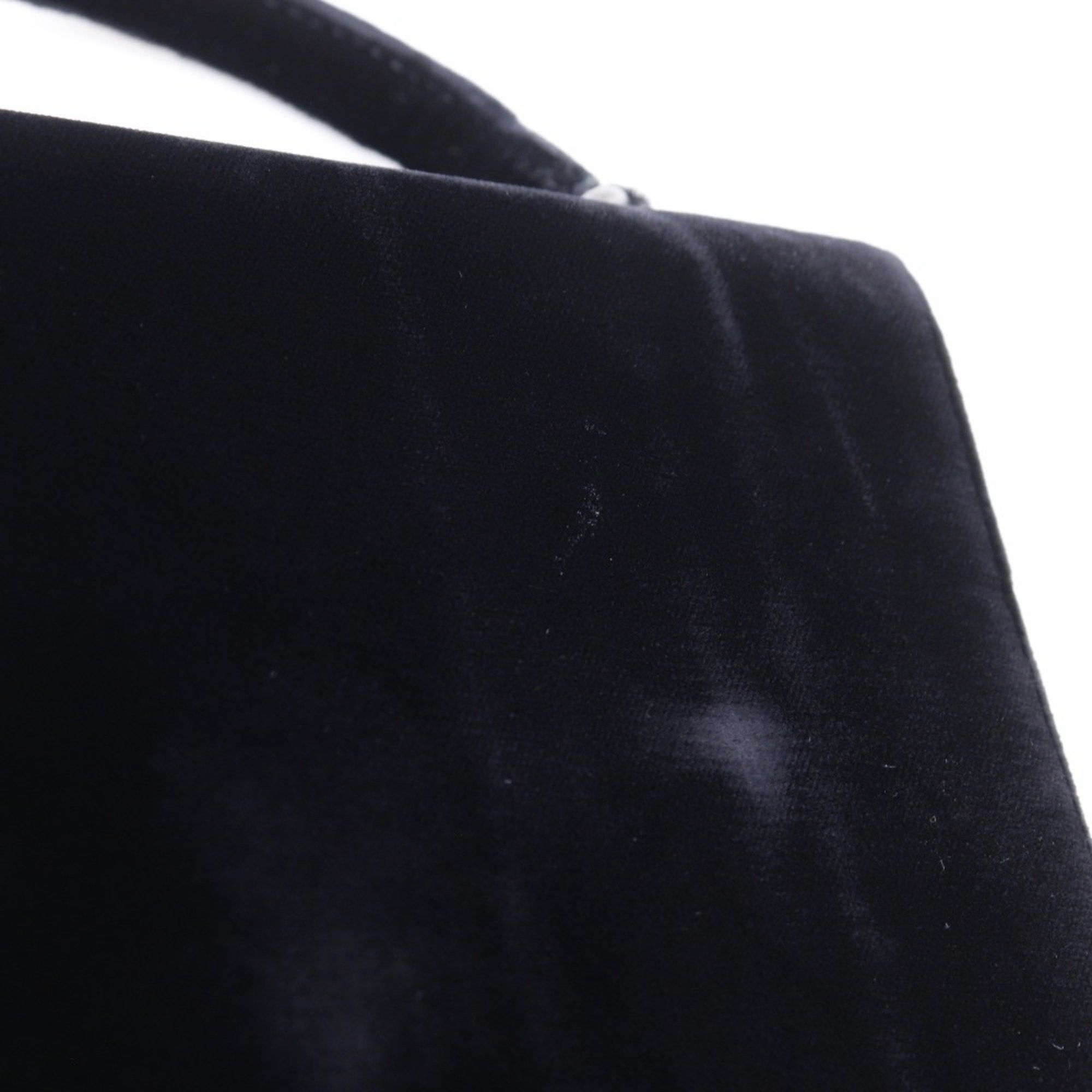Prada Prada One-Handle Handbag, Vintage Velvet, Black, Nero, Magnetic closure, Women's Size ONE SIZE - 8 Thumbnail