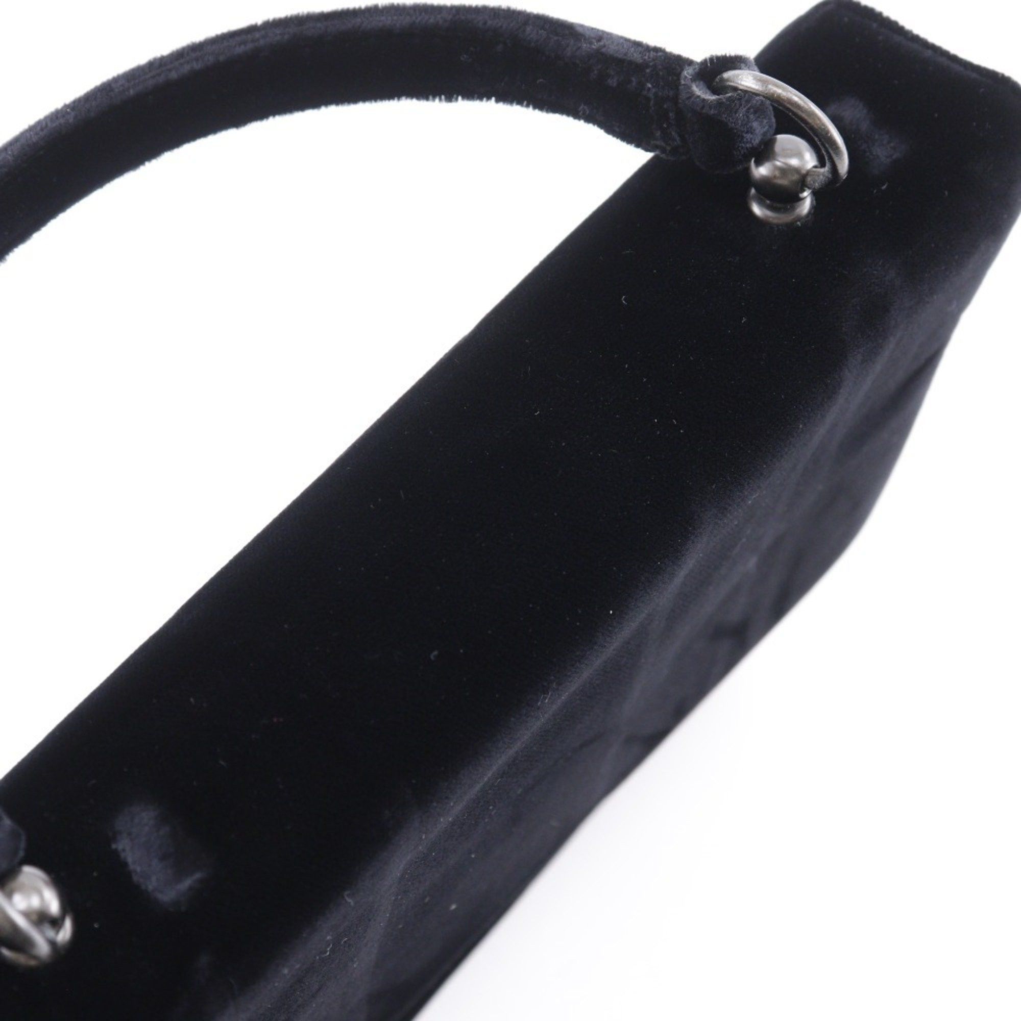 Prada Prada One-Handle Handbag, Vintage Velvet, Black, Nero, Magnetic closure, Women's Size ONE SIZE - 12 Thumbnail