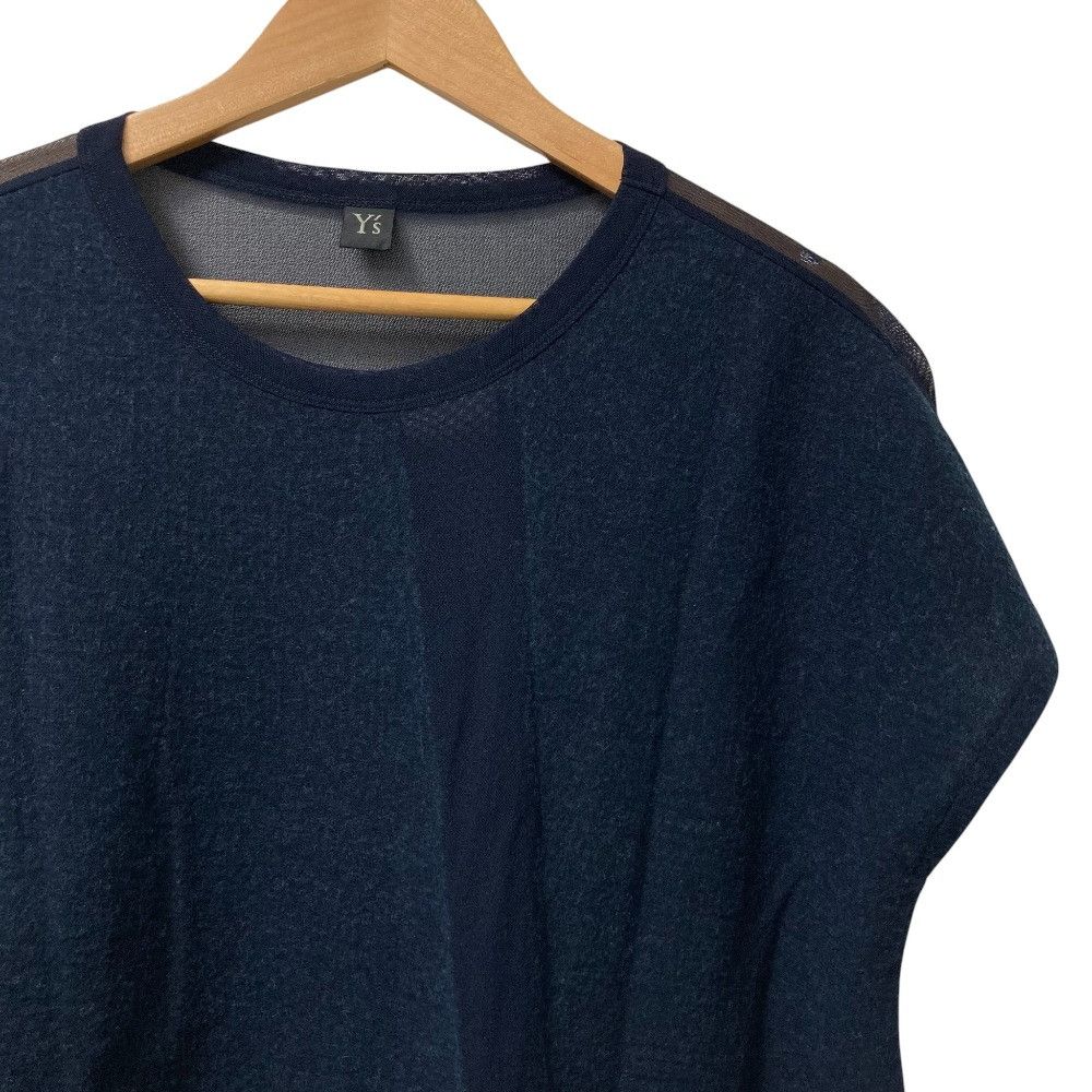 Other Yoji Yamamoto Y's POLYESTER TULLE x WOOL Unbalance T-Shirt Others T-Shirts YB-T06-672 DUTY FREE for USA Size ONE SIZE - 2 Thumbnail