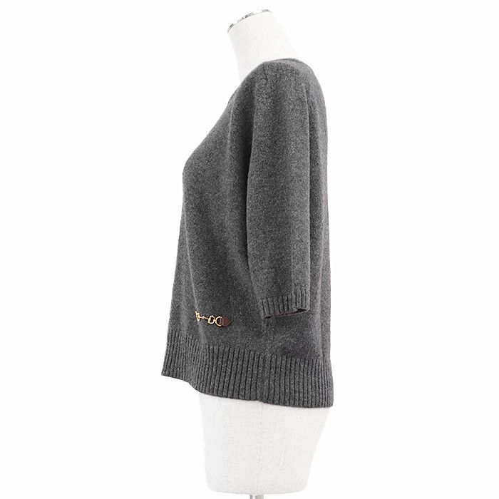Other Gucci Gucci Horsebit Charm 100% Cashmere Knit Top Leather Tops 628389 XKBH9 DUTY FREE for USA Size ONE SIZE - 5 Thumbnail