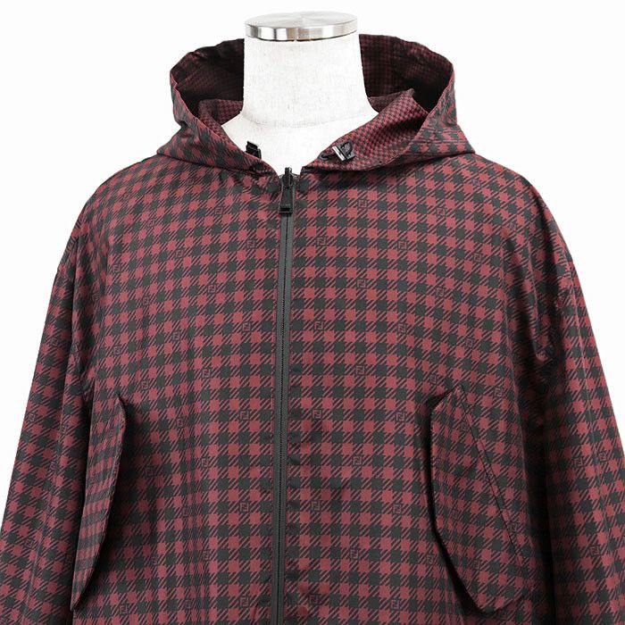 Other Fendi Fendi FF Logo Monogram Houndstooth Nylon Coat Others Outerwear DUTY FREE for USA Size ONE SIZE - 2 Thumbnail