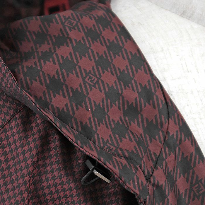 Other Fendi Fendi FF Logo Monogram Houndstooth Nylon Coat Others Outerwear DUTY FREE for USA Size ONE SIZE - 3 Thumbnail