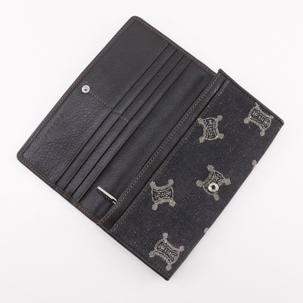 Celine Celine Celine Triomphe Denim Long Wallet Denim Long Wallet DUTY FREE for USA Size ONE SIZE - 8 Thumbnail