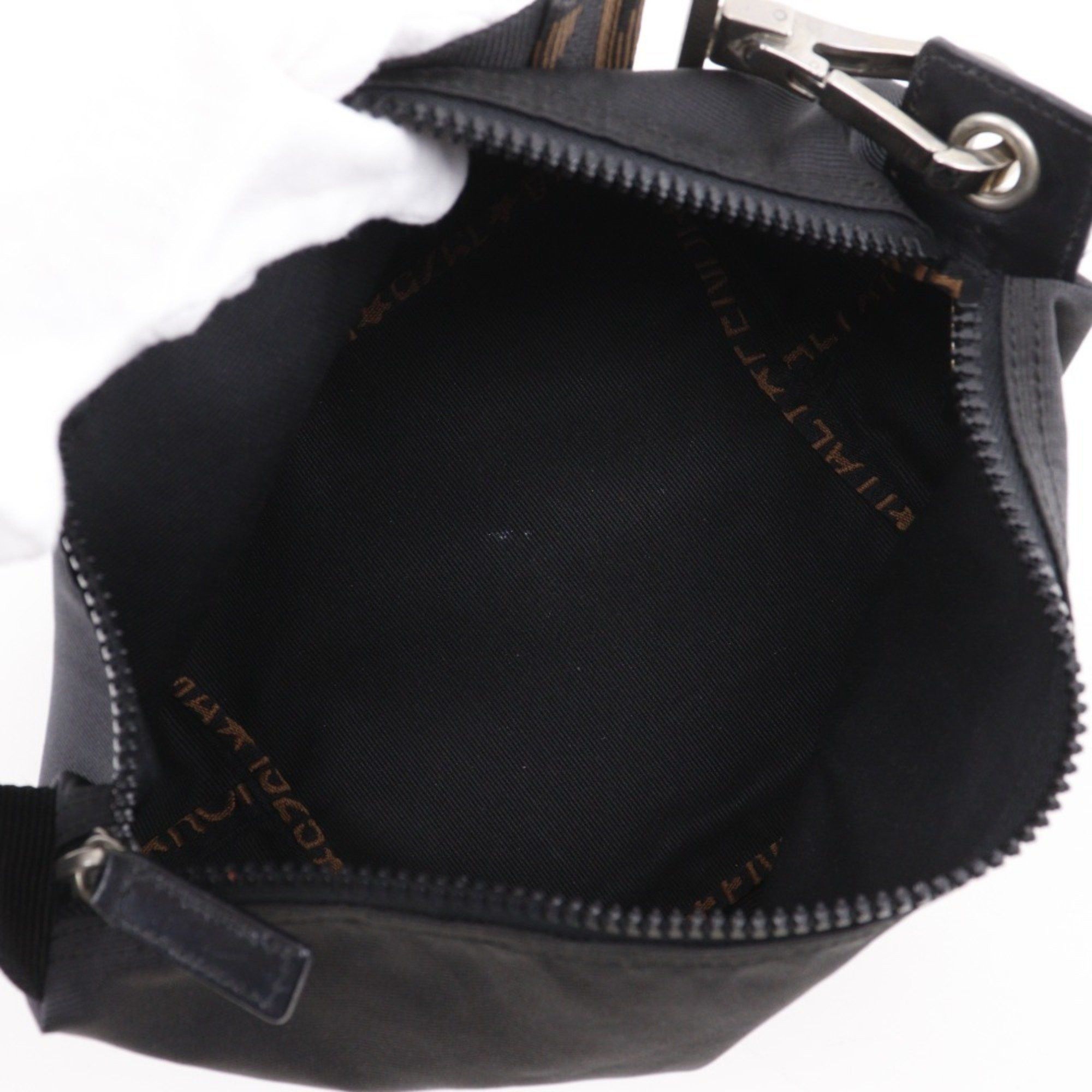 Fendi Fendi logo handbag, one-handle, nylon canvas, black, zipper, women's Size ONE SIZE - 6 Thumbnail