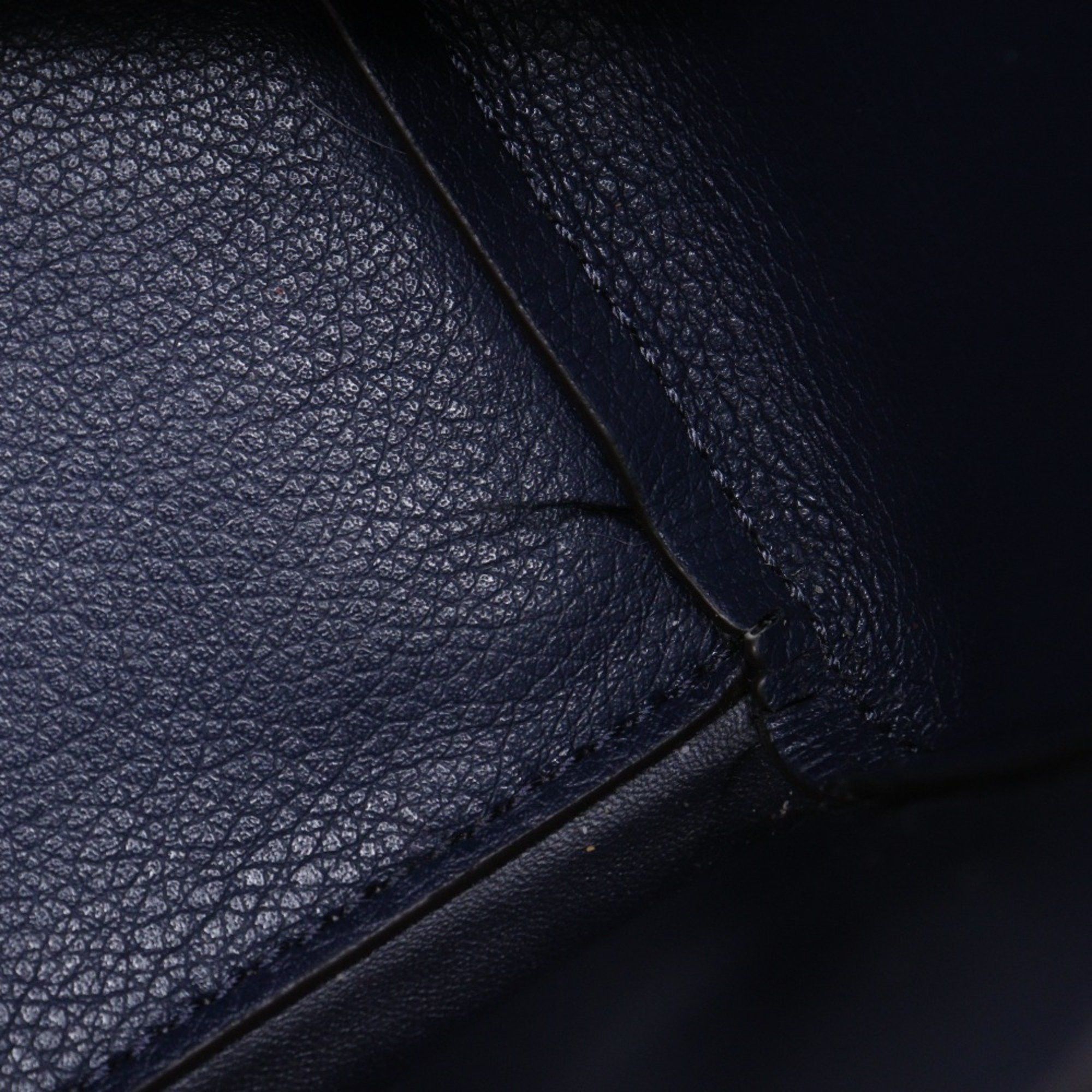 Michael Kors Michael Kors Hamilton Handbag, 2-Way Shoulder Bag, Navy Blue Leather, A5 Size, Zipper, Women's Size ONE SIZE - 15 Thumbnail