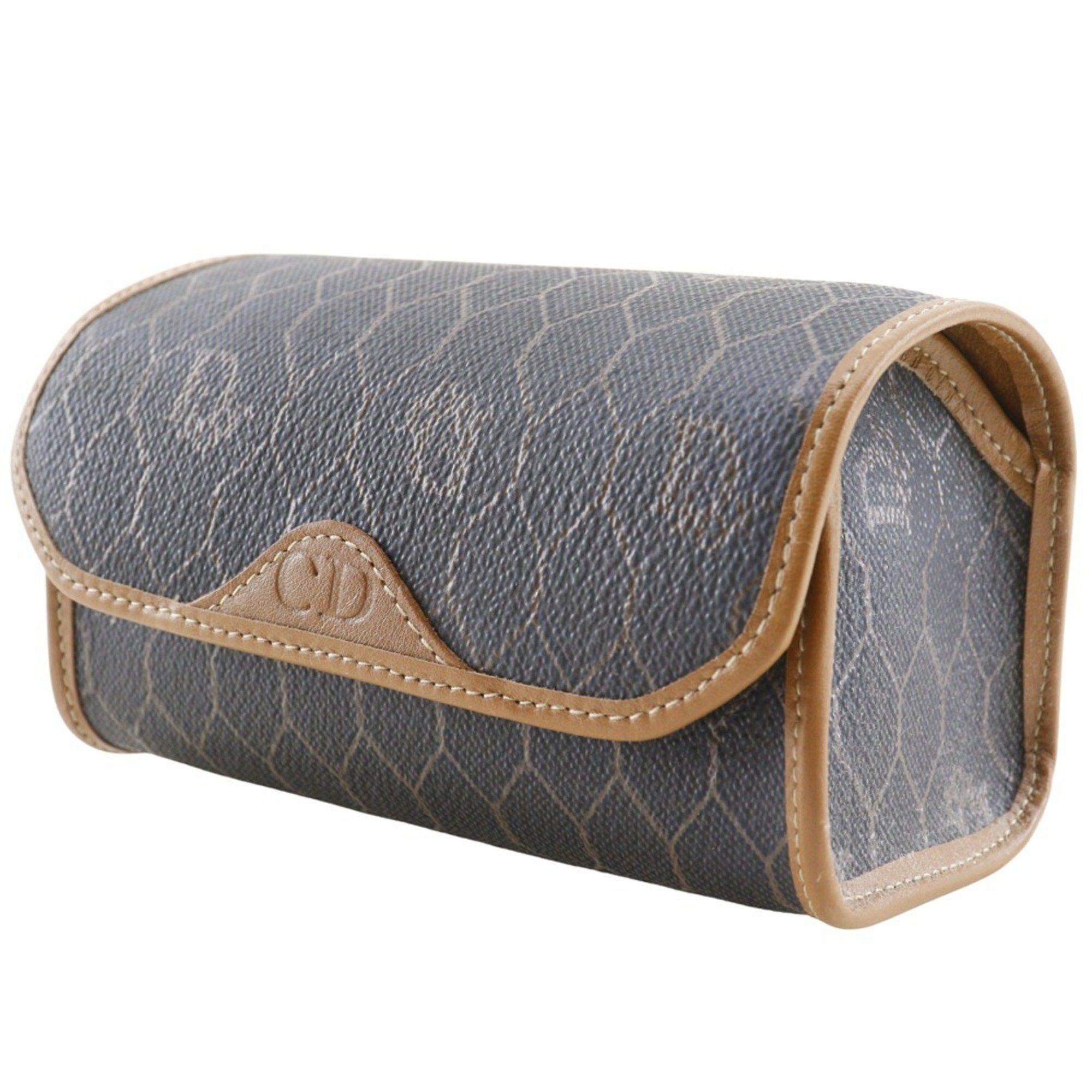 Dior Christian Dior Honeycomb Pattern Pouch, Novelty, PVC, Made in Spain, Brown, Magnetic, Unisex Size ONE SIZE - 2 Thumbnail