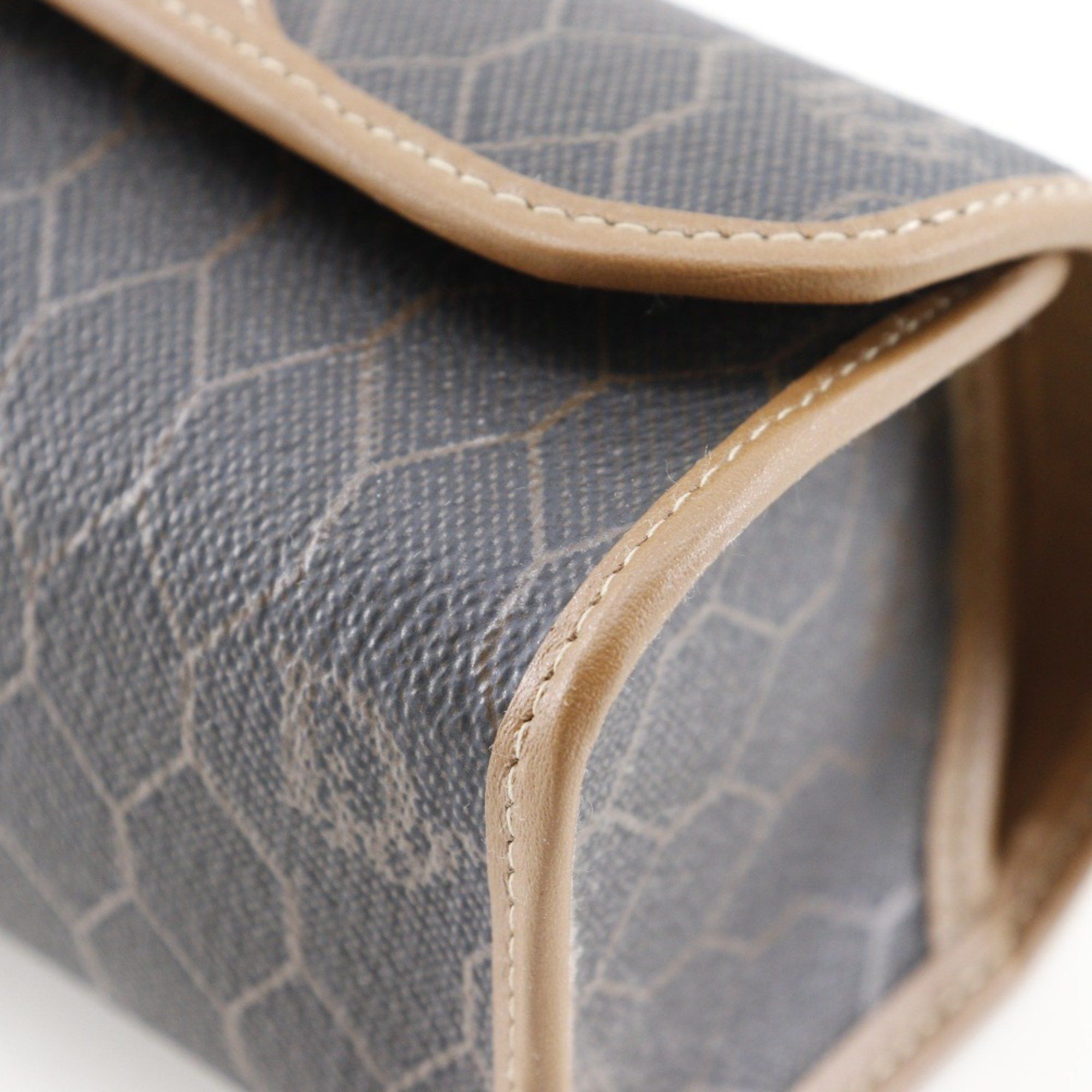 Dior Christian Dior Honeycomb Pattern Pouch, Novelty, PVC, Made in Spain, Brown, Magnetic, Unisex Size ONE SIZE - 5 Thumbnail