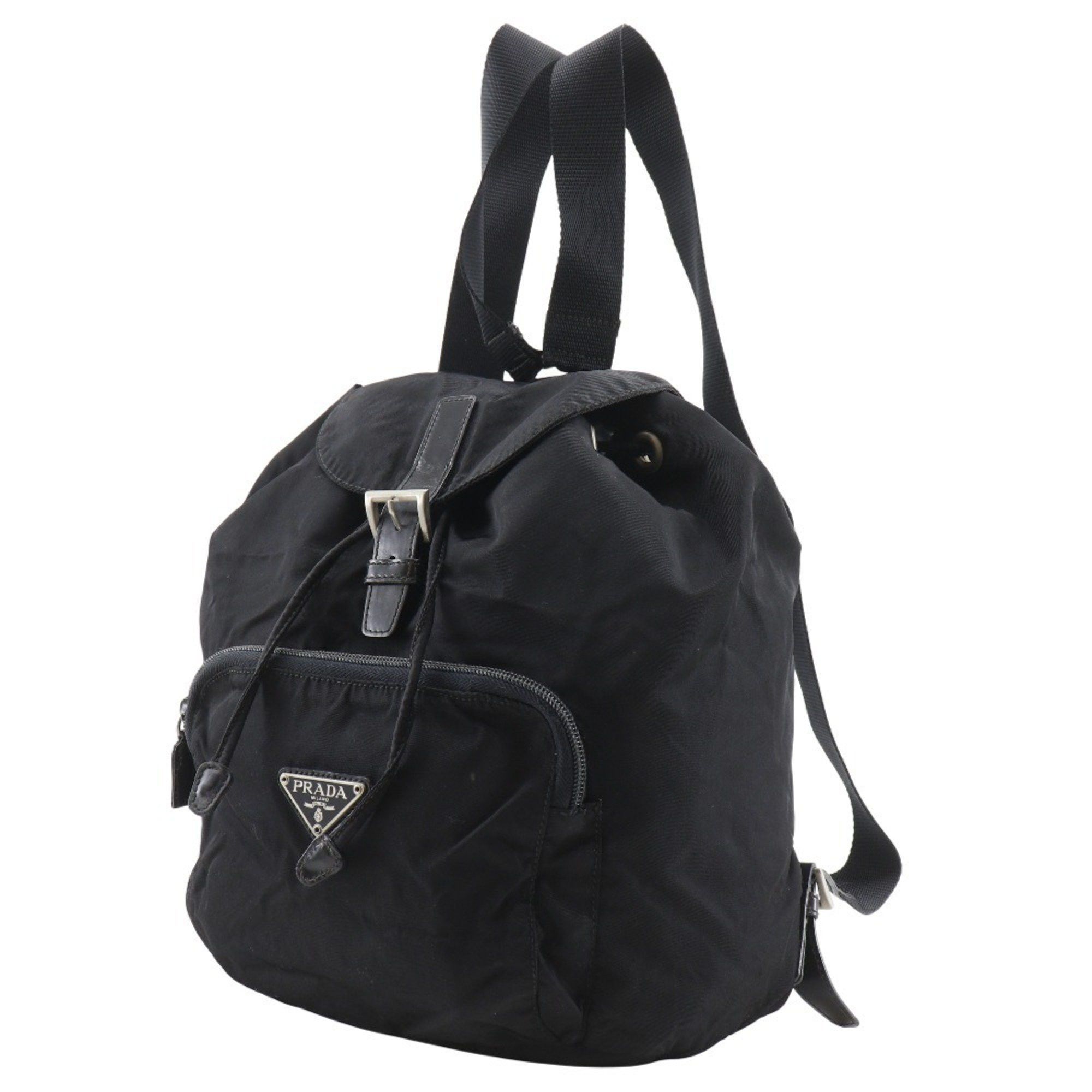 Prada Prada Backpack/Daypack, Nylon, Black, A5 Size, Magnetic Type, Women's Size ONE SIZE - 2 Thumbnail
