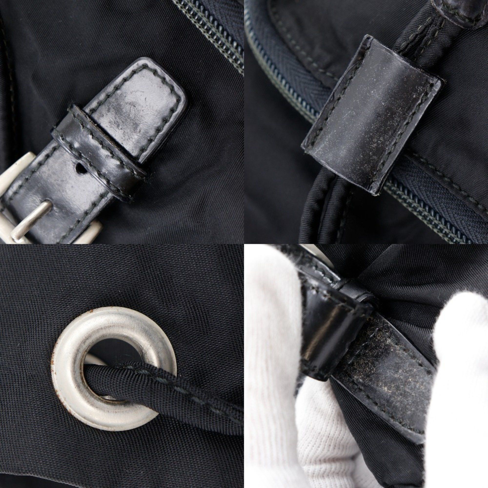 Prada Prada Backpack/Daypack, Nylon, Black, A5 Size, Magnetic Type, Women's Size ONE SIZE - 14 Thumbnail