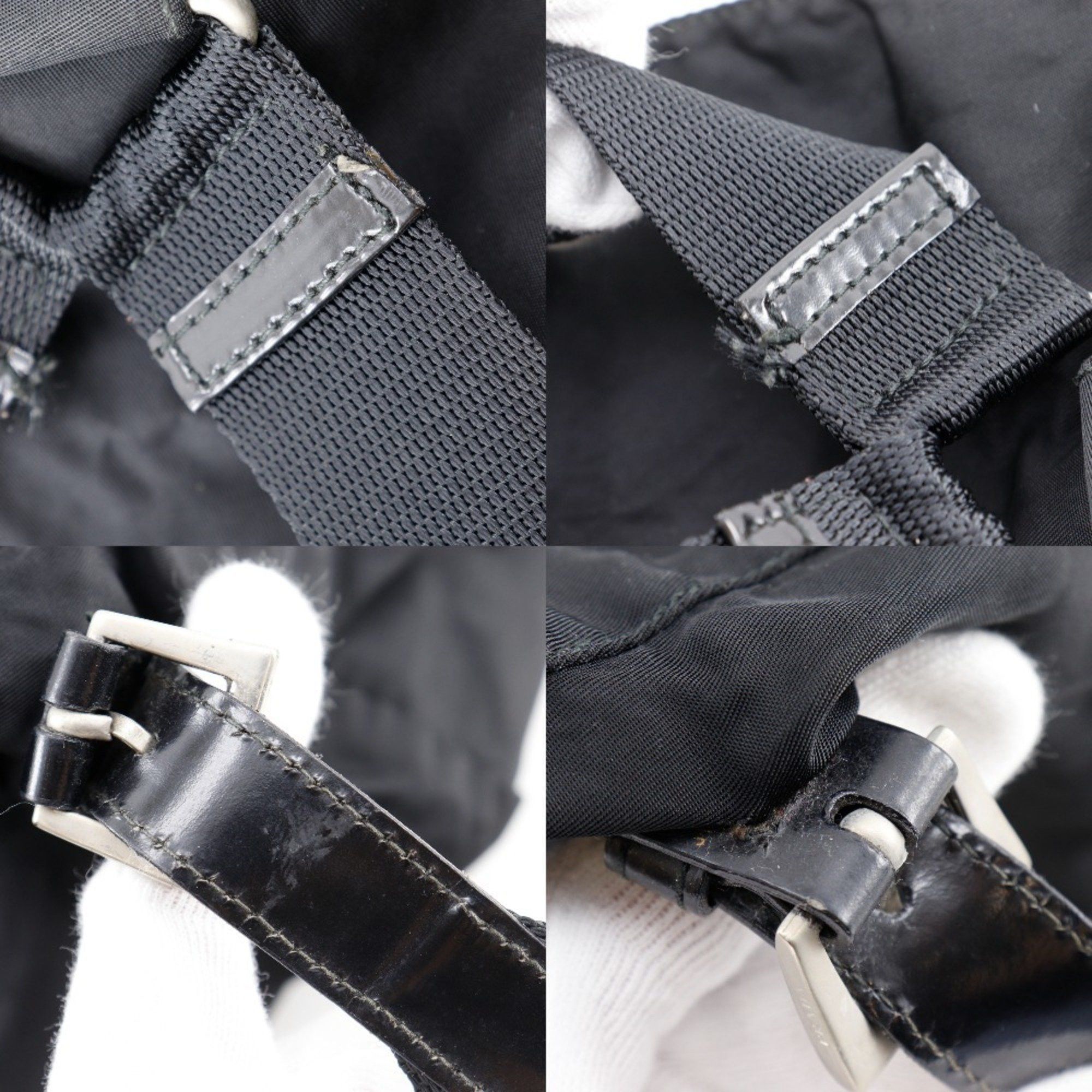 Prada Prada Backpack/Daypack, Nylon, Black, A5 Size, Magnetic Type, Women's Size ONE SIZE - 16 Thumbnail