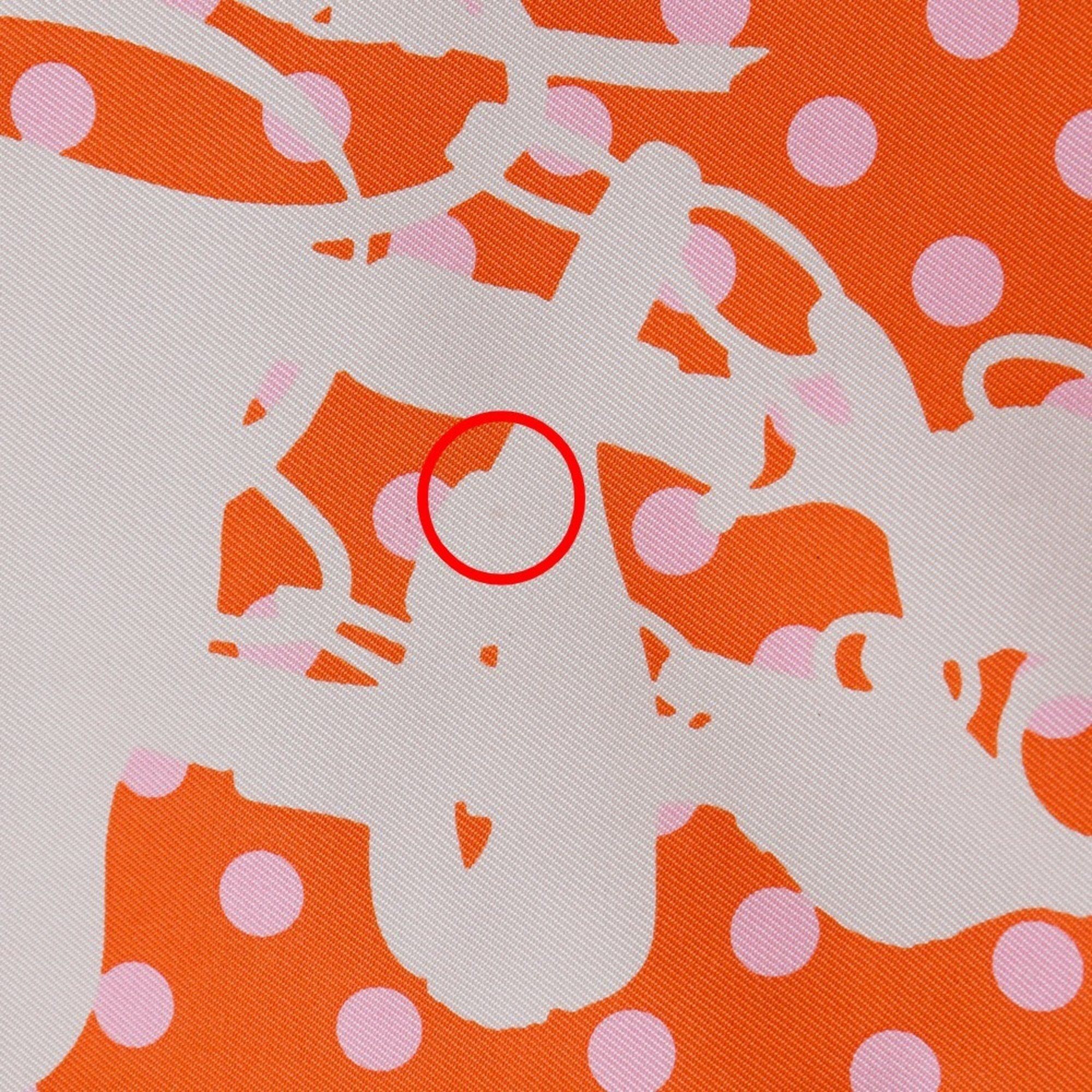 Hermes Hermes Hermès Silky City PM Shoulder Bag, Brides de Gala, Polka Dot Silk, 2018, Orange, C A5, Open, Women's Size ONE SIZE - 9 Thumbnail