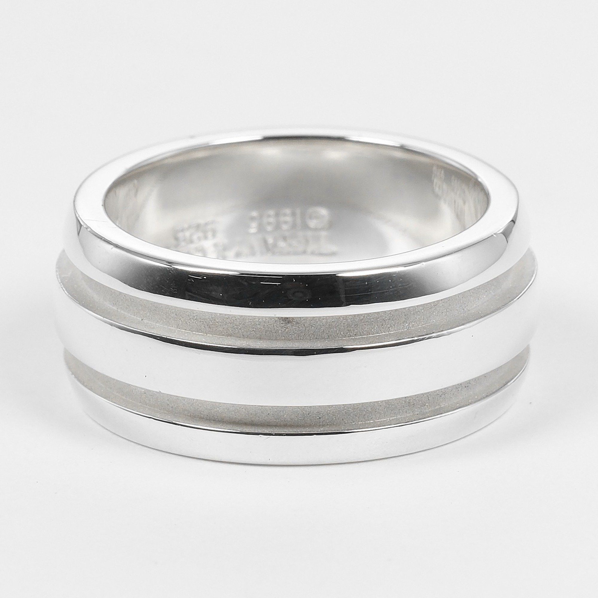 Tiffany & Co. Tiffany & Co. Atlas Grooved Double Line Ring, size 11.5, sterling silver, approximately 9.53g, unisex Size ONE SIZE - 7 Thumbnail