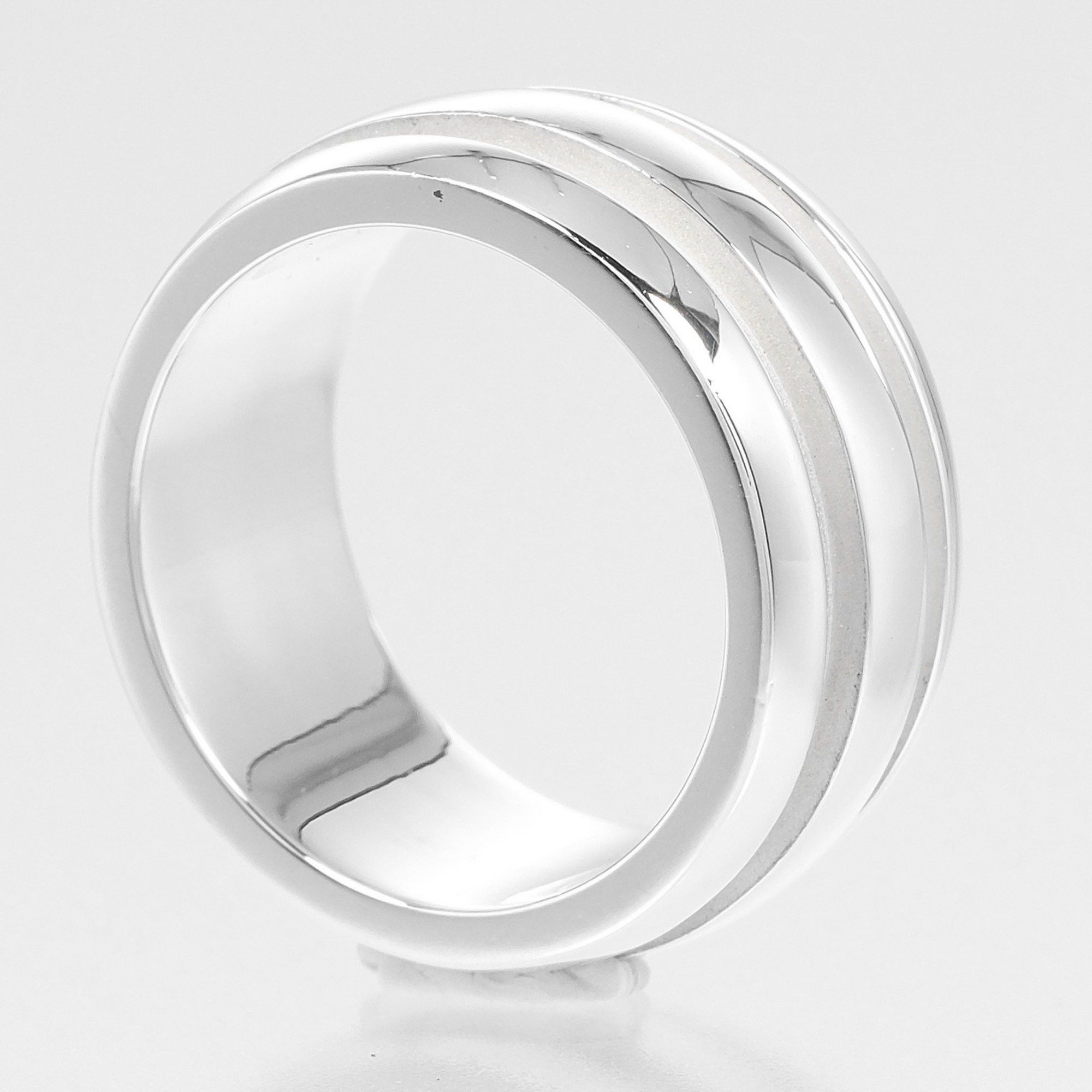 Tiffany & Co. Tiffany & Co. Atlas Grooved Double Line Ring, size 11.5, sterling silver, approximately 9.53g, unisex Size ONE SIZE - 3 Thumbnail