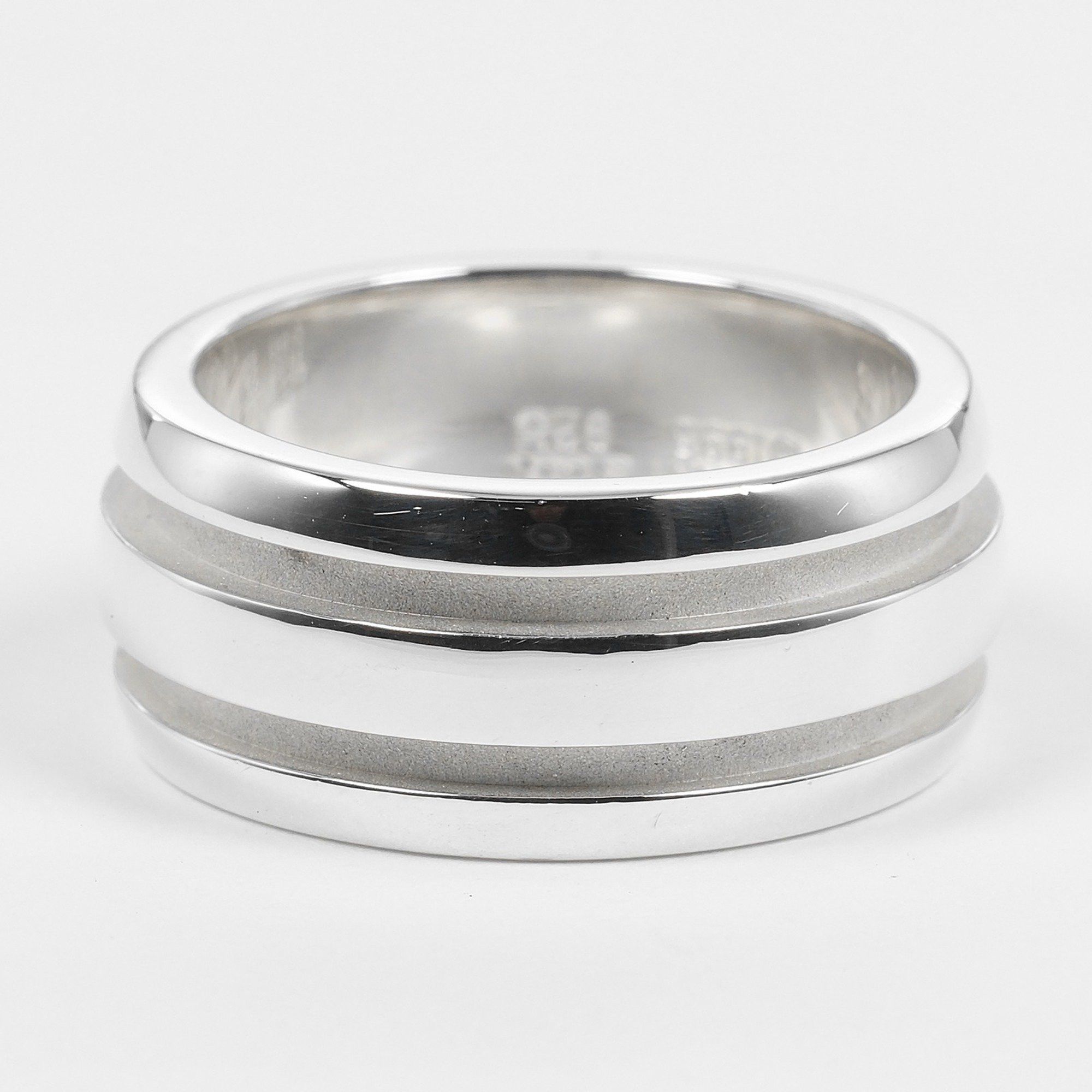Tiffany & Co. Tiffany & Co. Atlas Grooved Double Line Ring, size 11.5, sterling silver, approximately 9.53g, unisex Size ONE SIZE - 5 Thumbnail