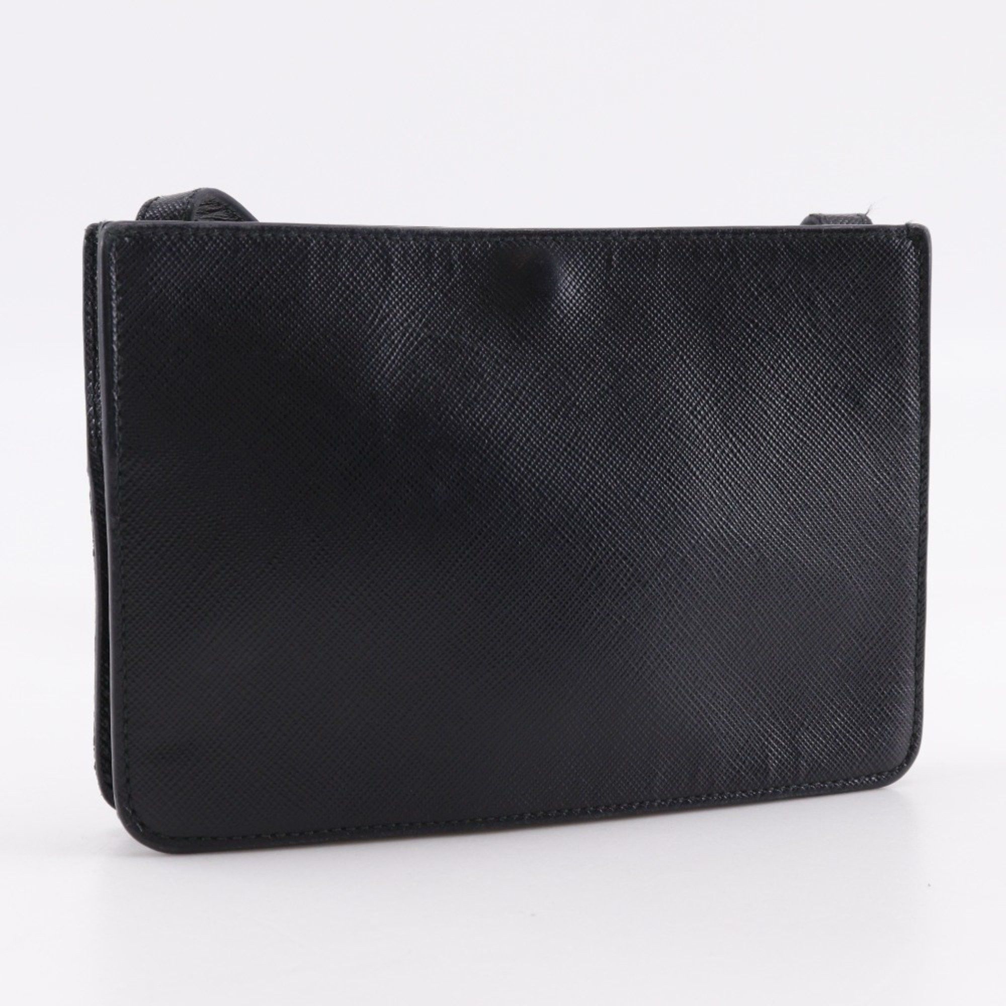 Prada Prada Mini Shoulder Bag, Saffiano, Black, Snap Button, Unisex Size ONE SIZE - 3 Thumbnail