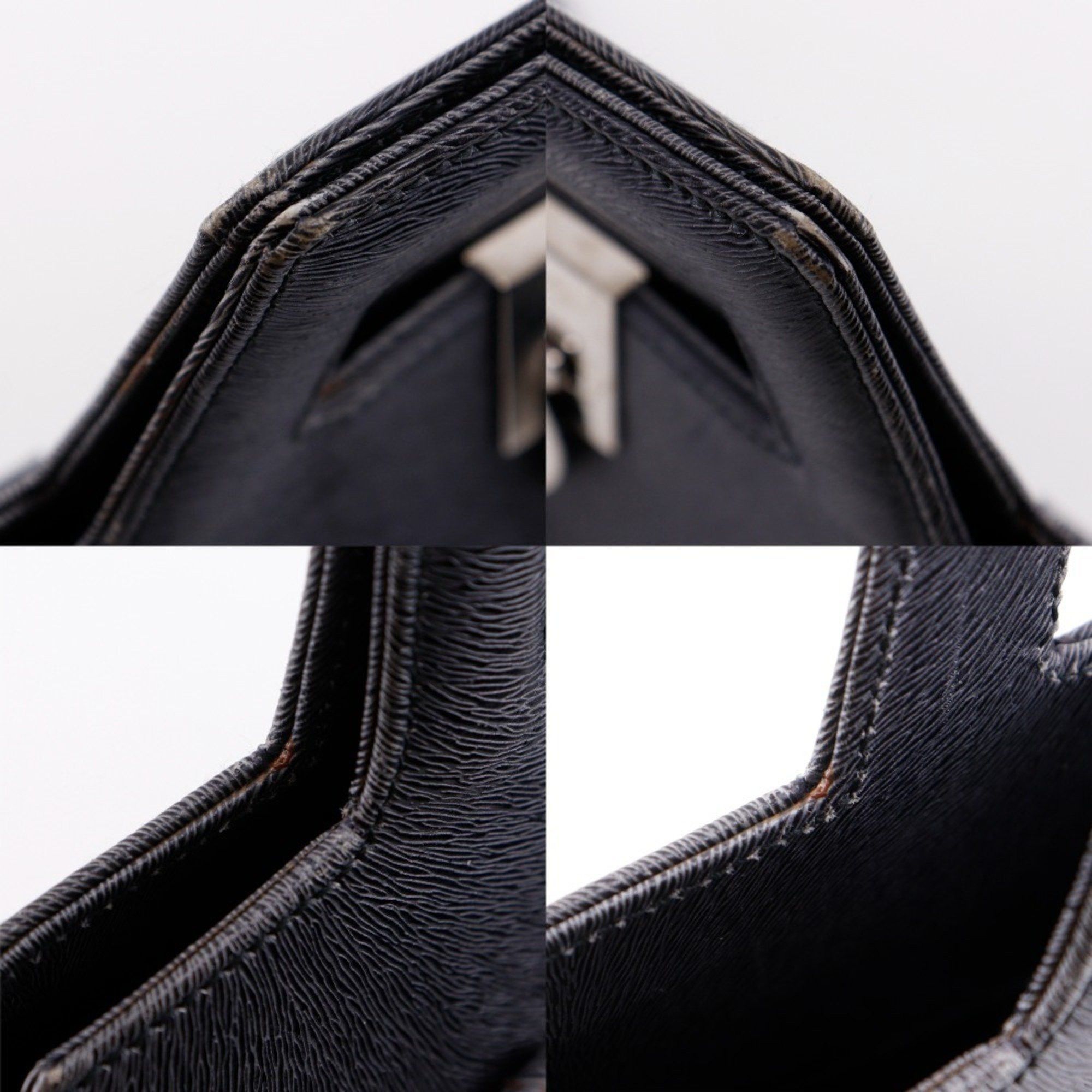 Salvatore Ferragamo Salvatore Ferragamo Gancini 3-Way Handbag DX-21 8674, Embossed Leather, Gray, 3-Way, A5 Size, Open, Women's Size ONE SIZE - 8 Thumbnail