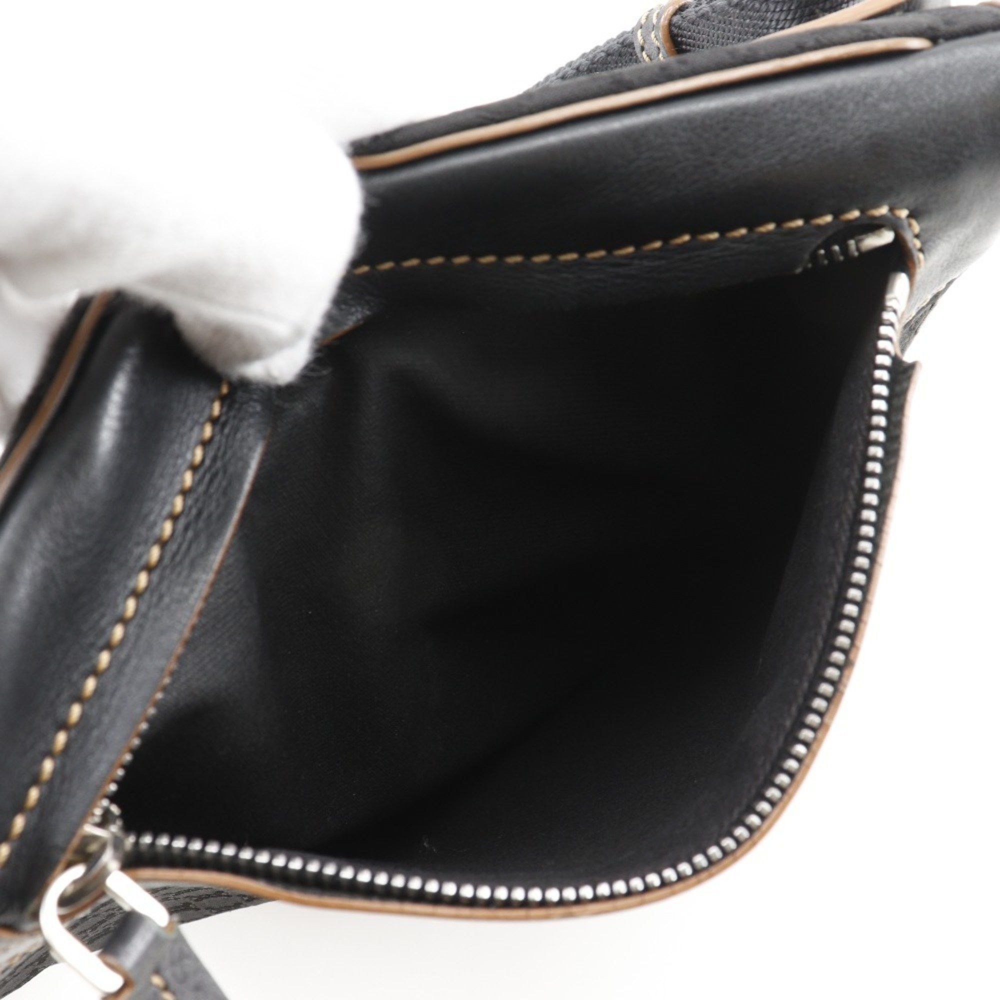 Celine Celine Macadam Shoulder Bag 157112JBU, Nylon Canvas and Leather, Black, A5 Size, Zipper, Unisex Size ONE SIZE - 9 Thumbnail