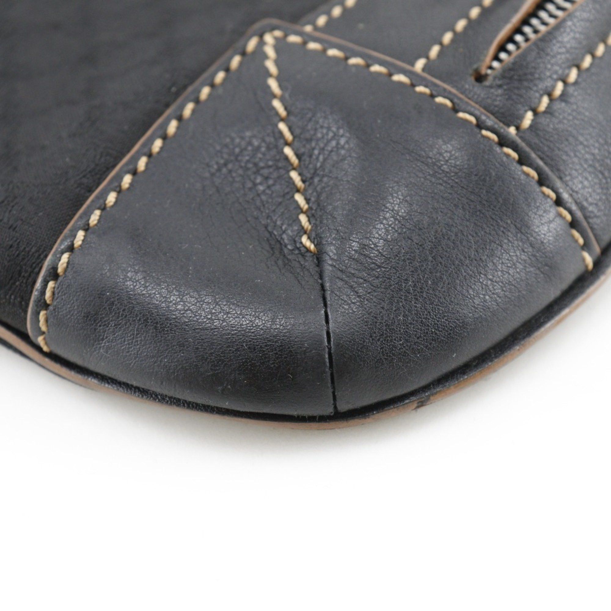 Celine Celine Macadam Shoulder Bag 157112JBU, Nylon Canvas and Leather, Black, A5 Size, Zipper, Unisex Size ONE SIZE - 5 Thumbnail