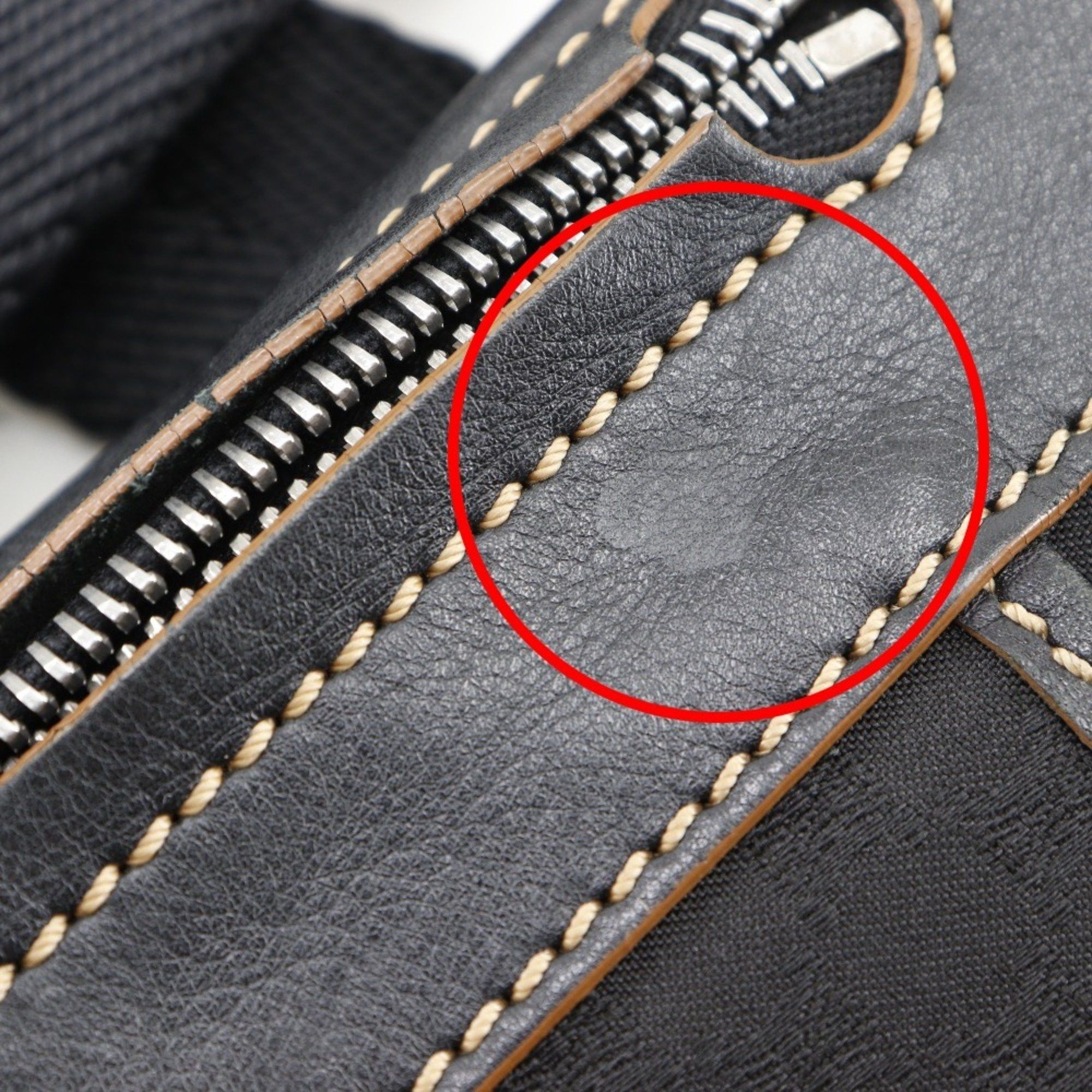 Celine Celine Macadam Shoulder Bag 157112JBU, Nylon Canvas and Leather, Black, A5 Size, Zipper, Unisex Size ONE SIZE - 10 Thumbnail