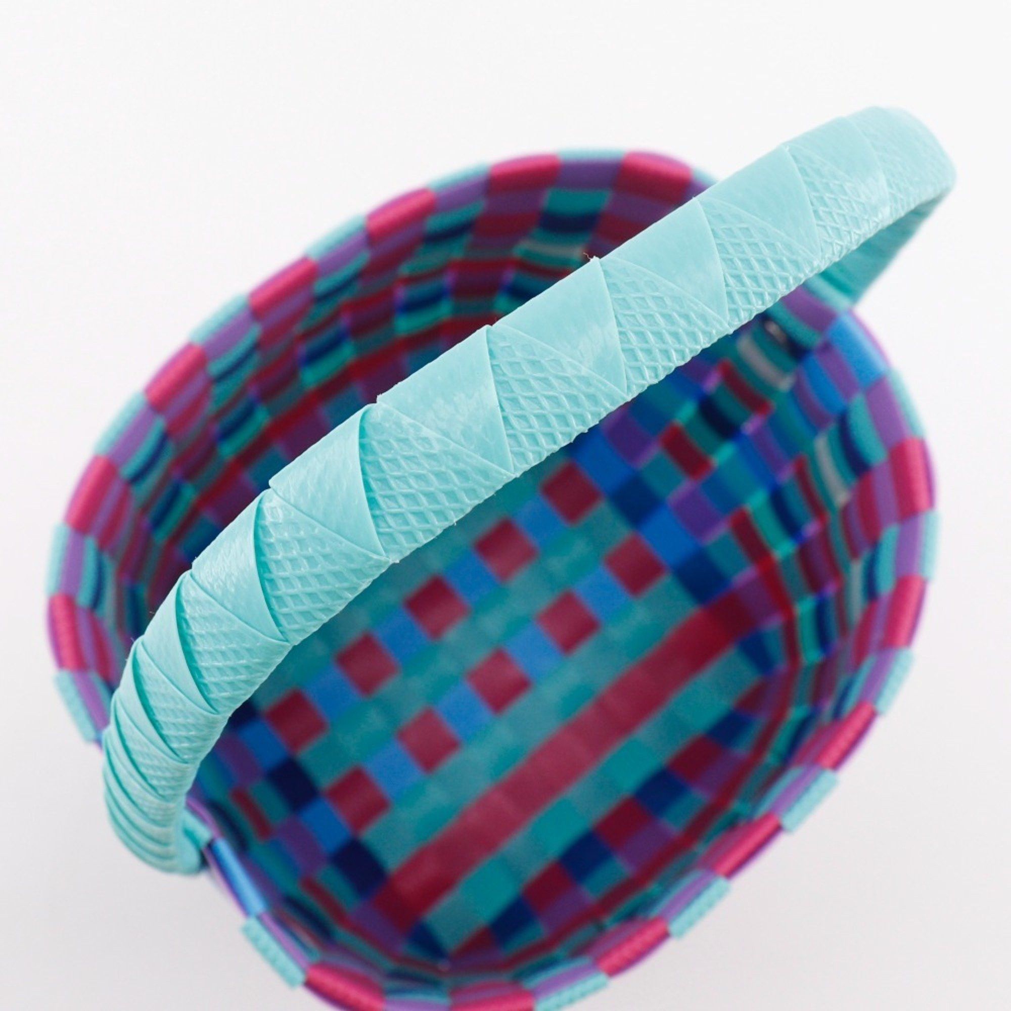 Marni MARNI Pod Woven Bucket Handbag with One Handle, M00332 M00IW, Polypropylene, Blue/Multicolor, Open, Women's Size ONE SIZE - 6 Thumbnail