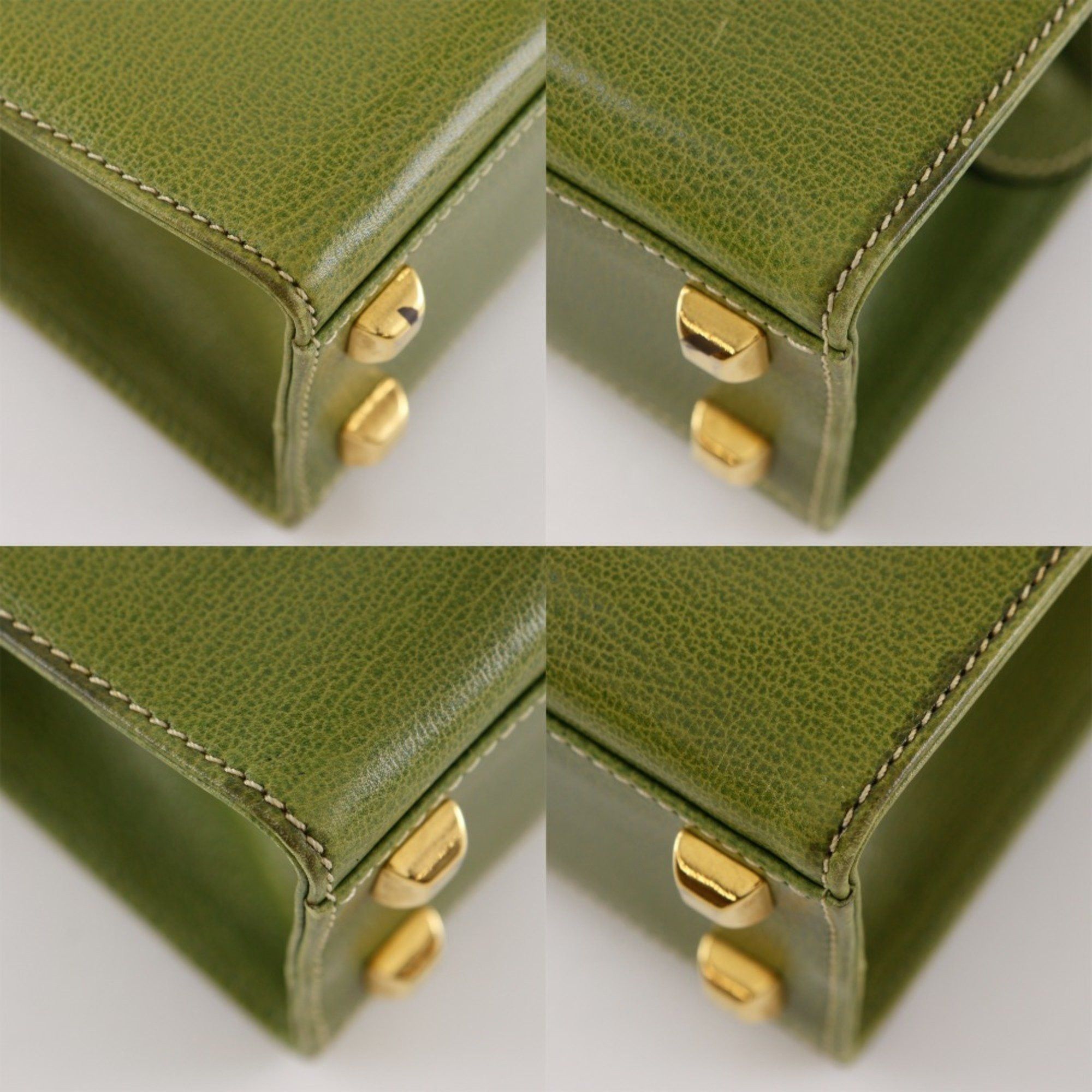 Salvatore Ferragamo Salvatore Ferragamo shoulder bag E21.2709, green leather with zipper, for women Size ONE SIZE - 4 Thumbnail