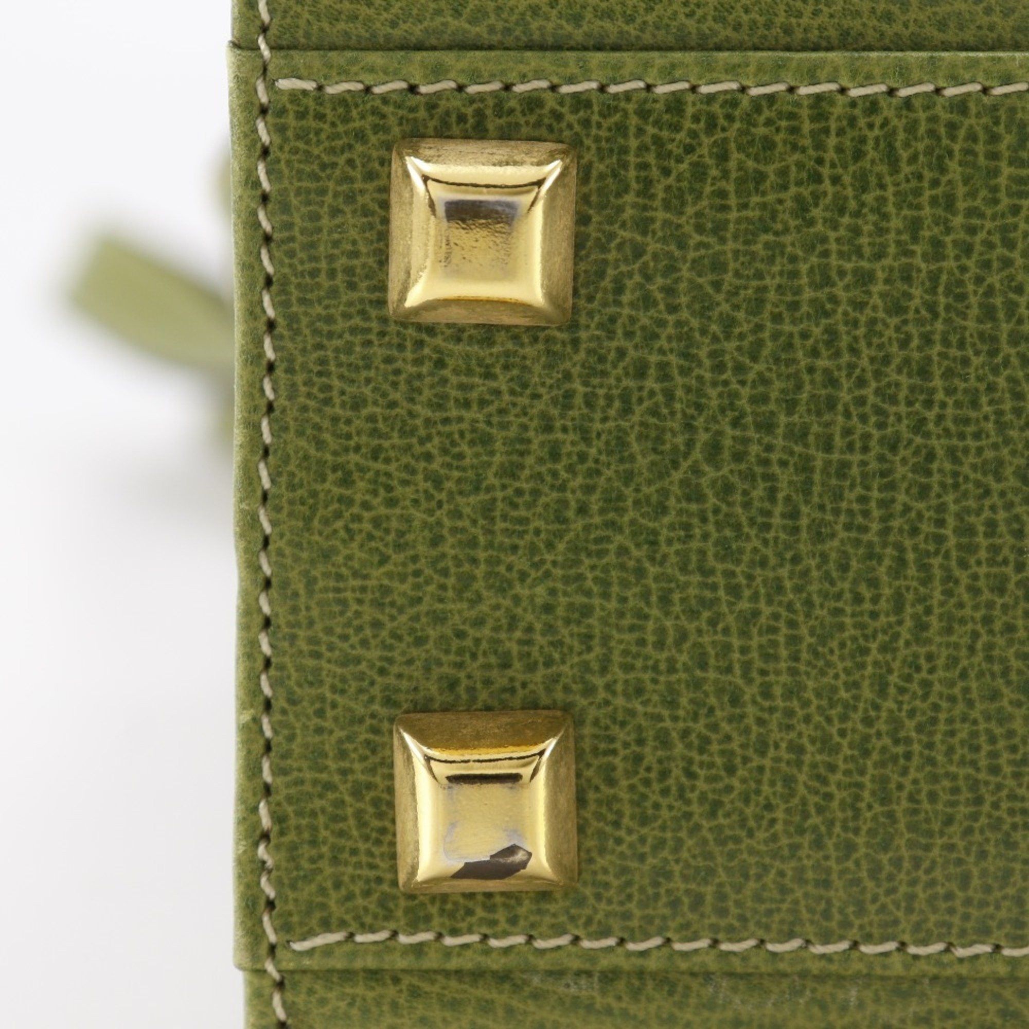 Salvatore Ferragamo Salvatore Ferragamo shoulder bag E21.2709, green leather with zipper, for women Size ONE SIZE - 13 Thumbnail