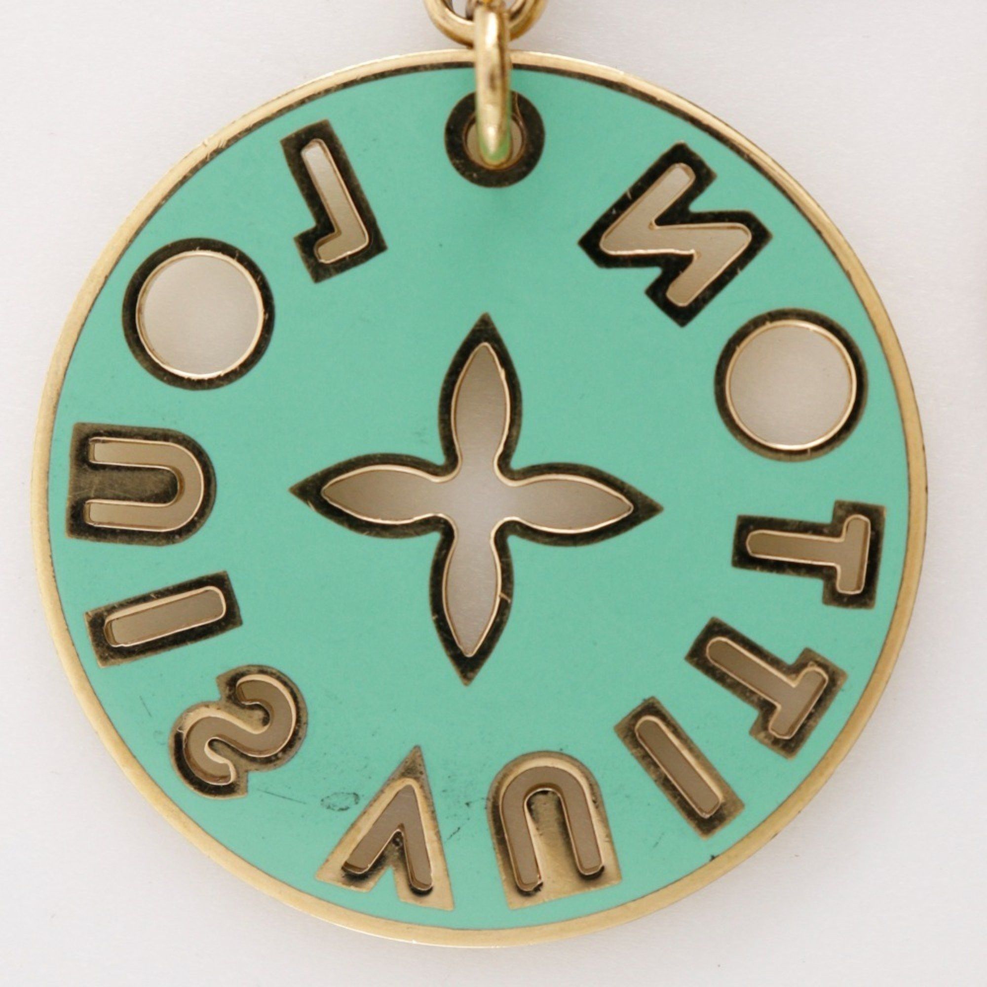 Louis Vuitton Louis Vuitton Portocle Looping Keychain Bag Charm M66006 Gold Plated Pink/Green CX0079 Women's Size ONE SIZE - 4 Thumbnail