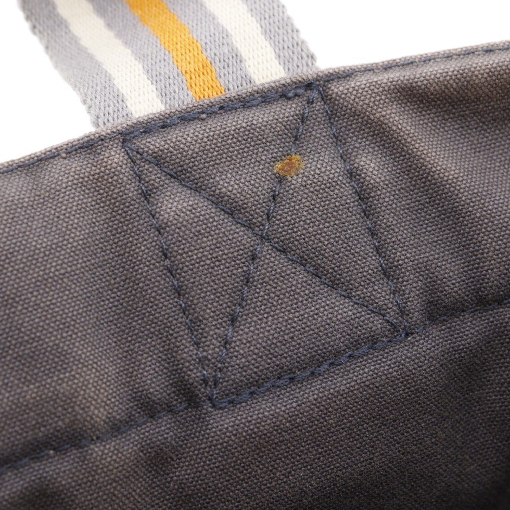 Hermes Hermes Hermès Fourre Tout MM Handbag, Ginza Exclusive, Cotton Canvas Tote Bag, Gray, A4 Size, Snap Buttons, Unisex Size ONE SIZE - 13 Thumbnail