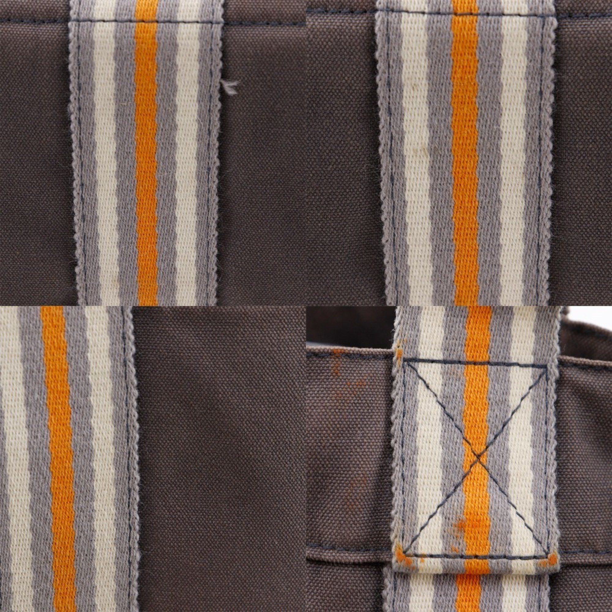 Hermes Hermes Hermès Fourre Tout MM Handbag, Ginza Exclusive, Cotton Canvas Tote Bag, Gray, A4 Size, Snap Buttons, Unisex Size ONE SIZE - 15 Thumbnail