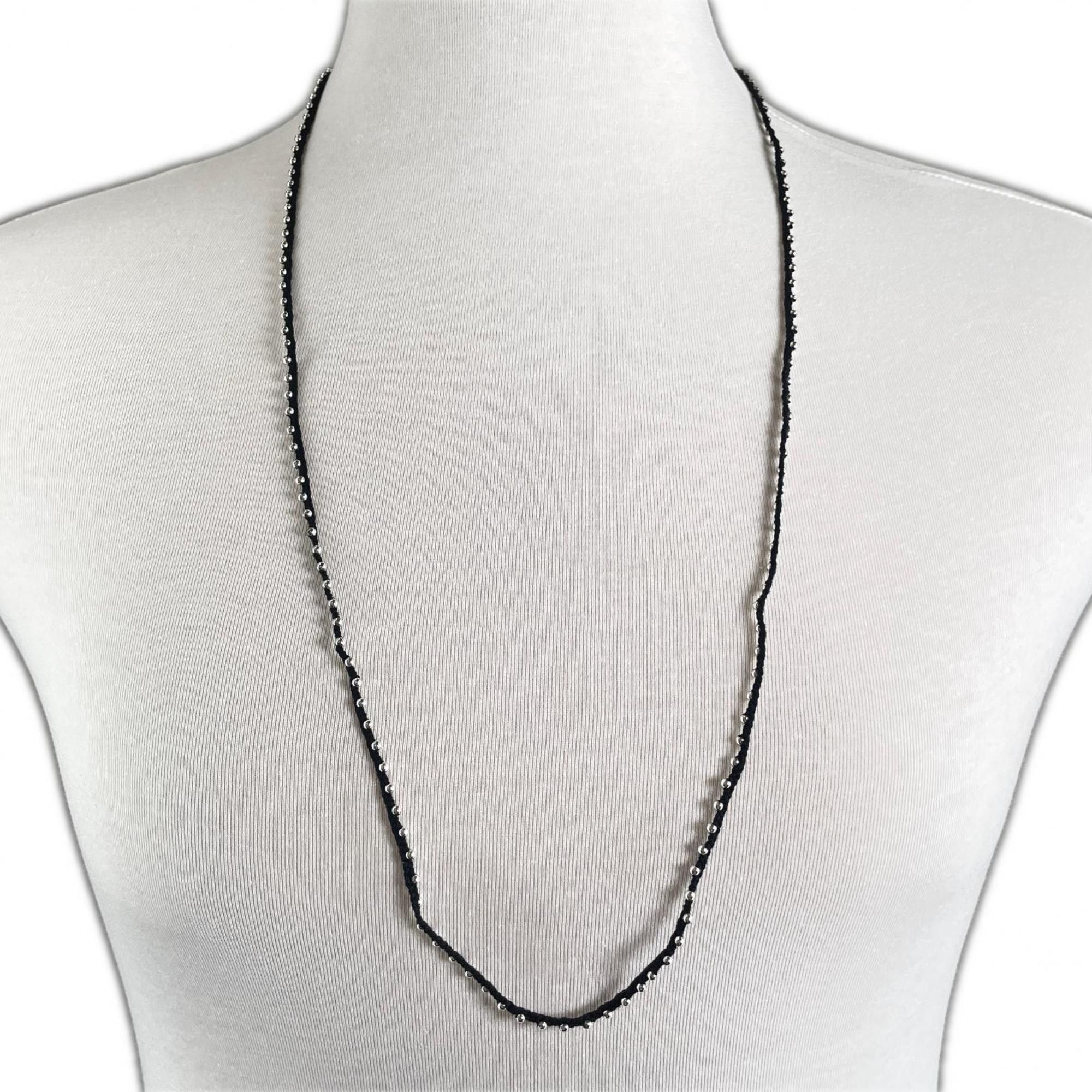 Gucci Gucci Horsebit Necklace, 925 Sterling Silver, Black, Approx. 8g, Unisex Size ONE SIZE - 2 Thumbnail