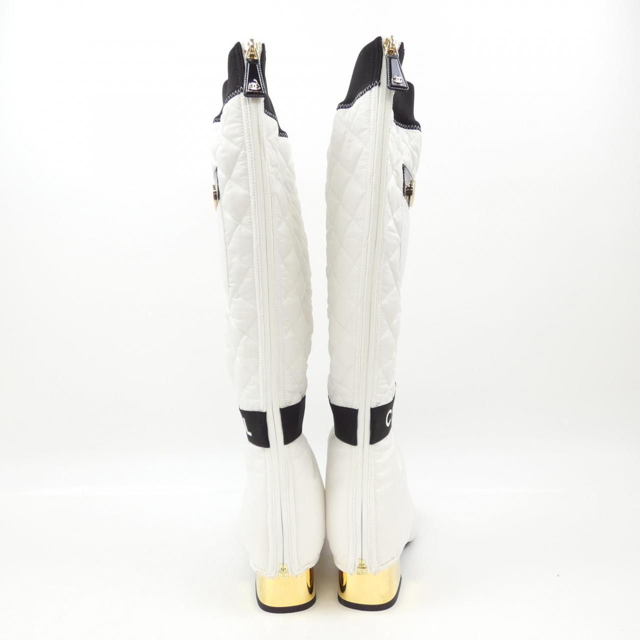 Chanel Chanel Chanel G38428Y55553 Fabric Lambskin Patent Calfskin Boots Leather Shoes G38428Y55553 DUTY FREE for USA Size ONE SIZE - 5 Thumbnail