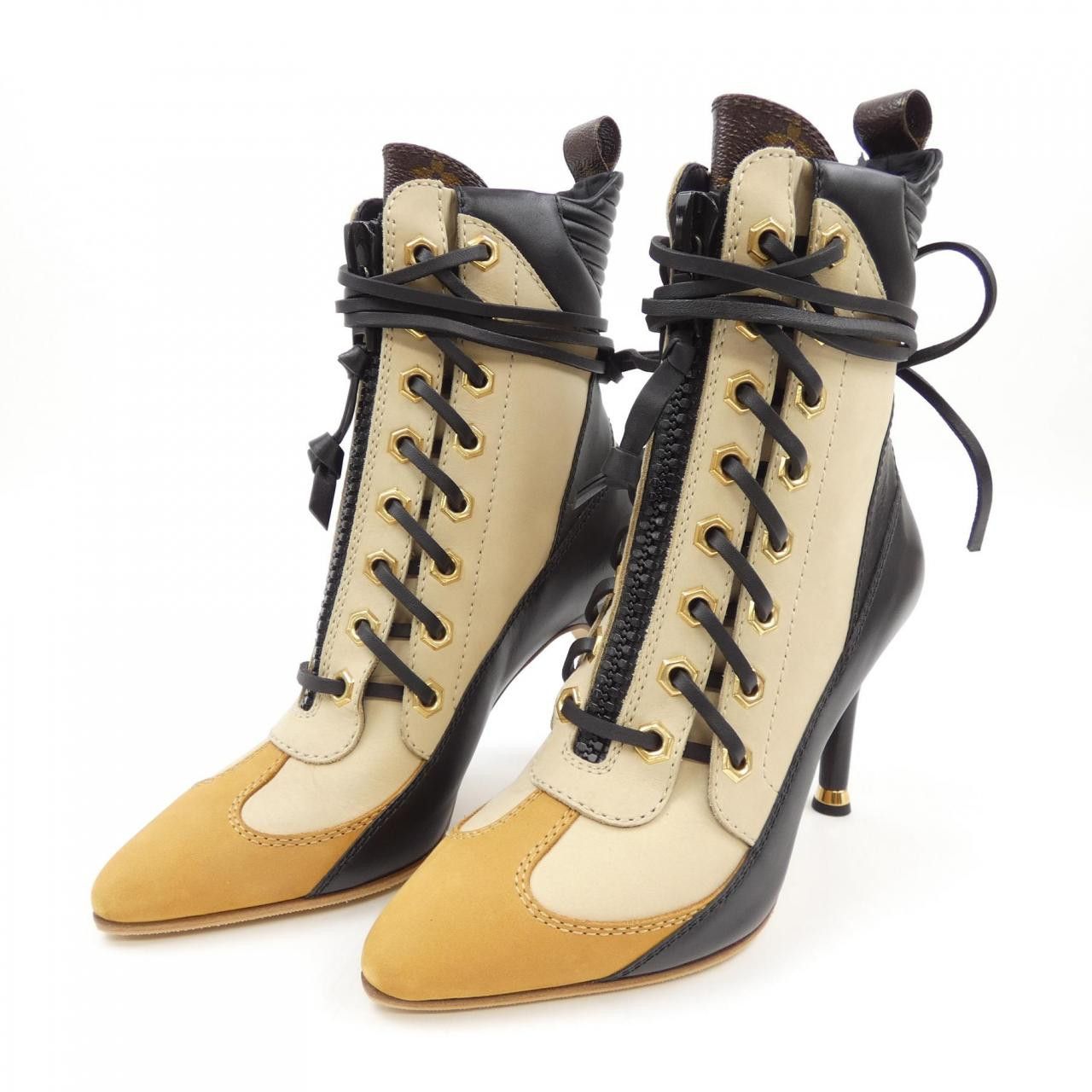 Louis Vuitton Louis Vuitton Louis Vuitton Laureate Monogram Boots Canvas Shoes DUTY FREE for USA Size ONE SIZE - 3 Thumbnail